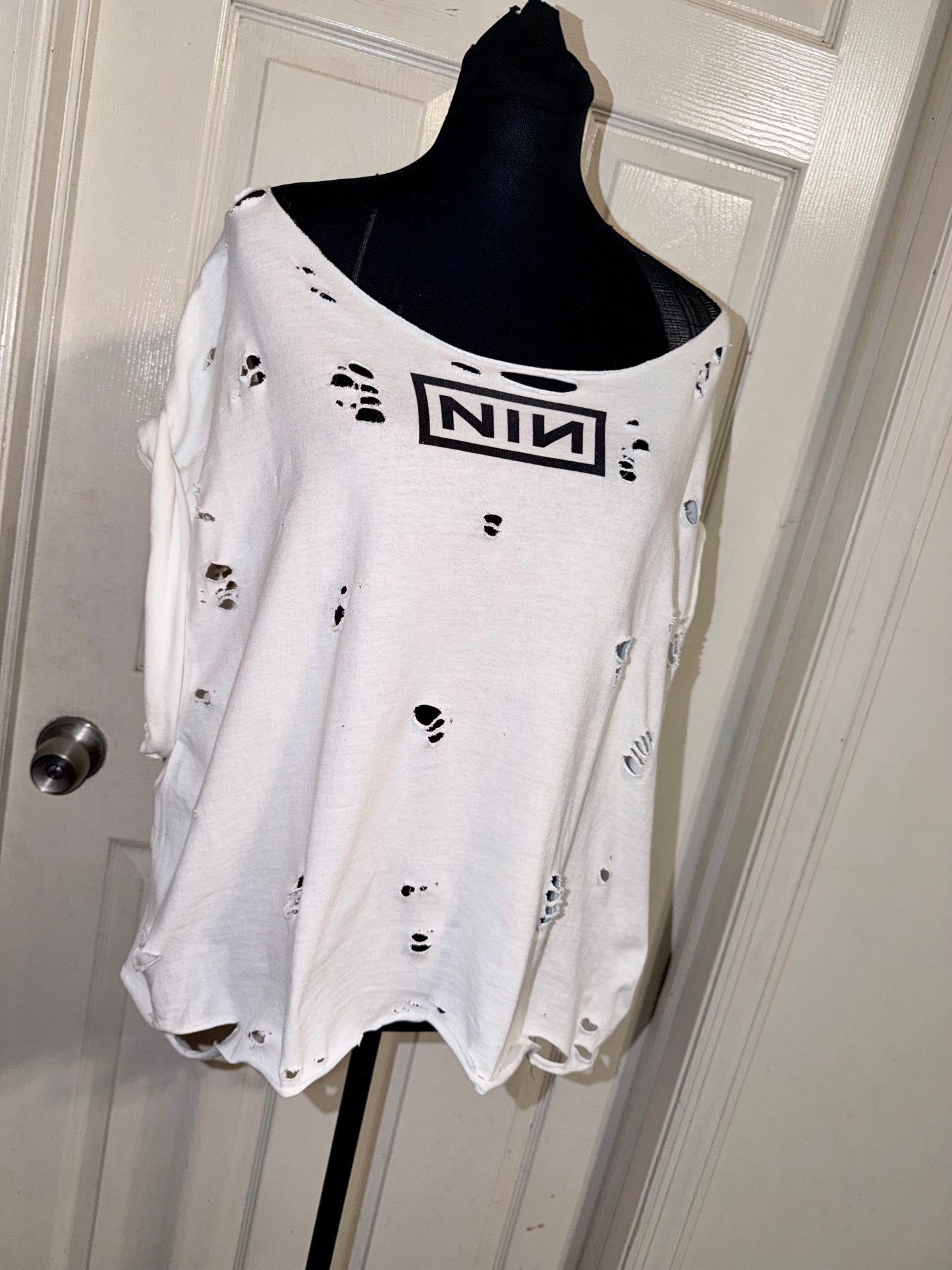 Nine Inch Nails Double Sided Oversized Distressed Tee