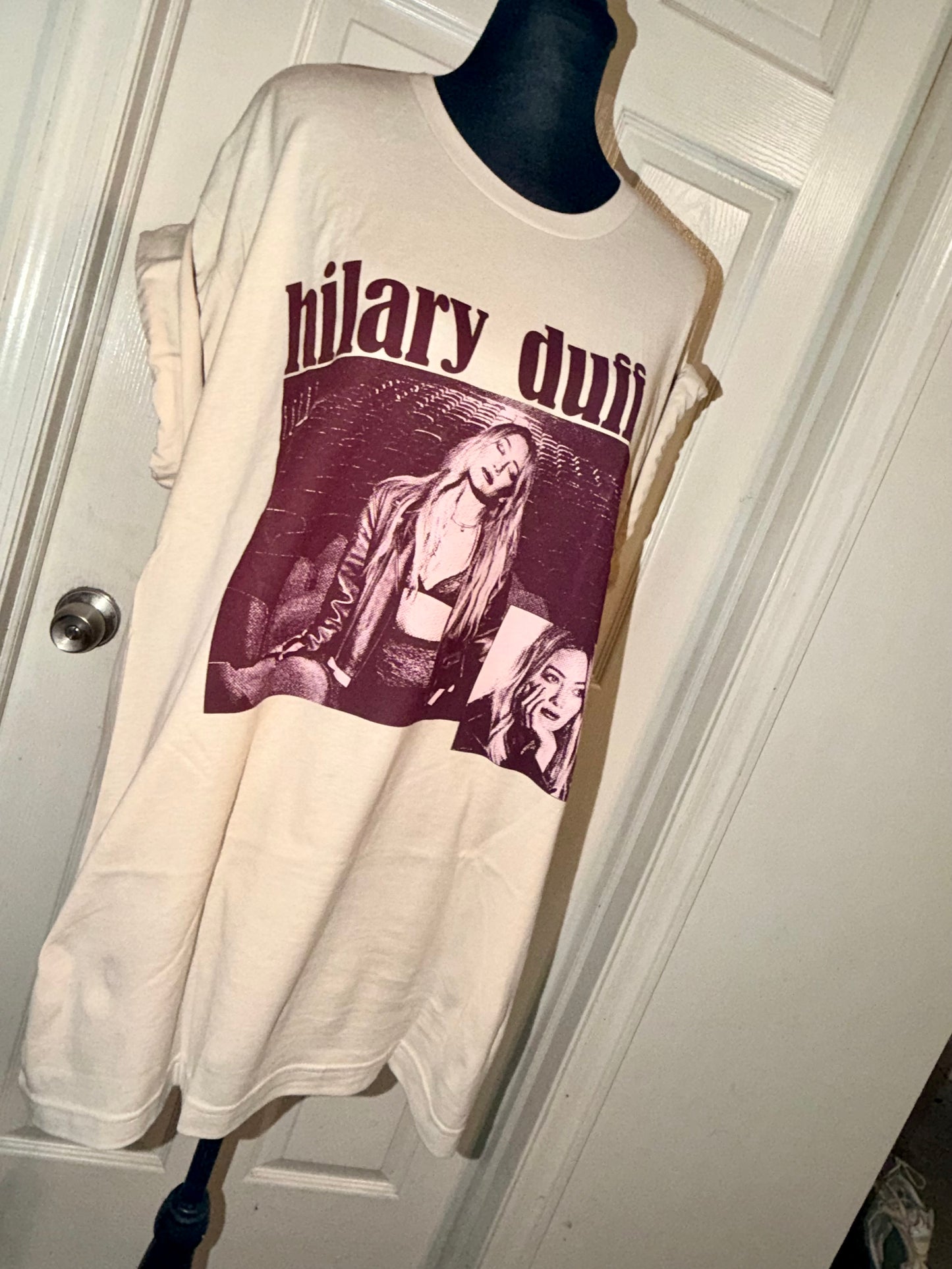 Hilary Duff Double Sided Oversized Tee