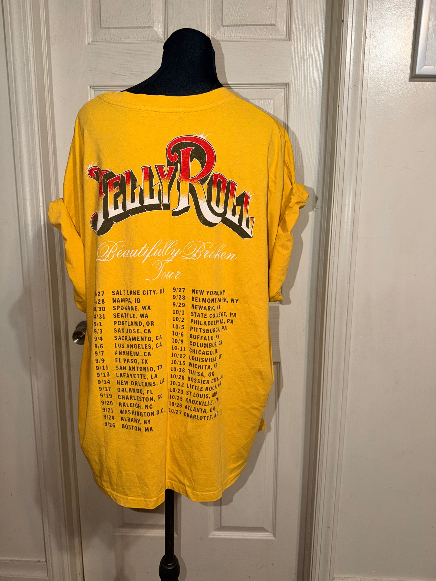 Jelly Roll Double Sided Oversized Distressed Tee