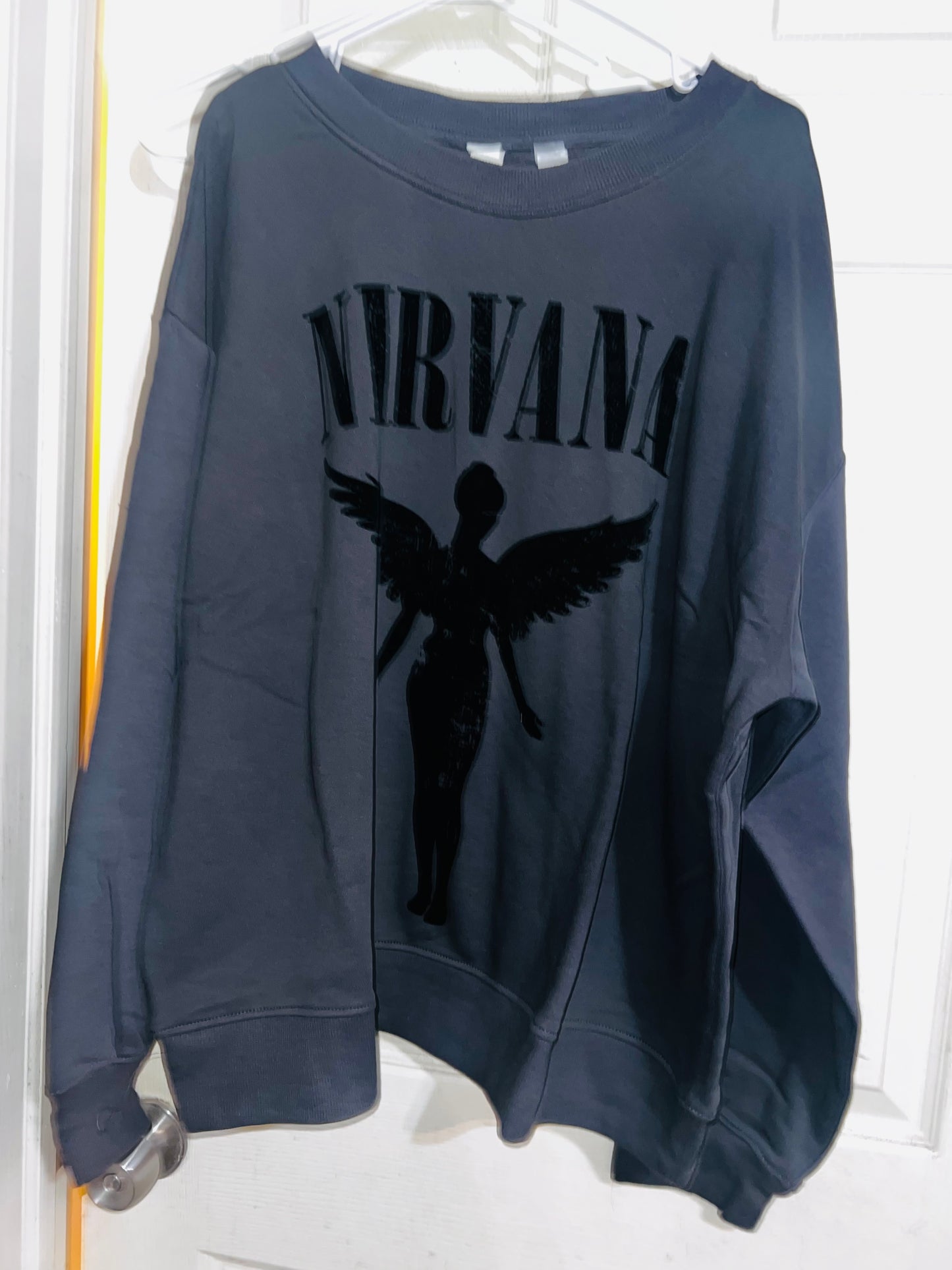Nirvana Oversized Distressed Sweatshirt
