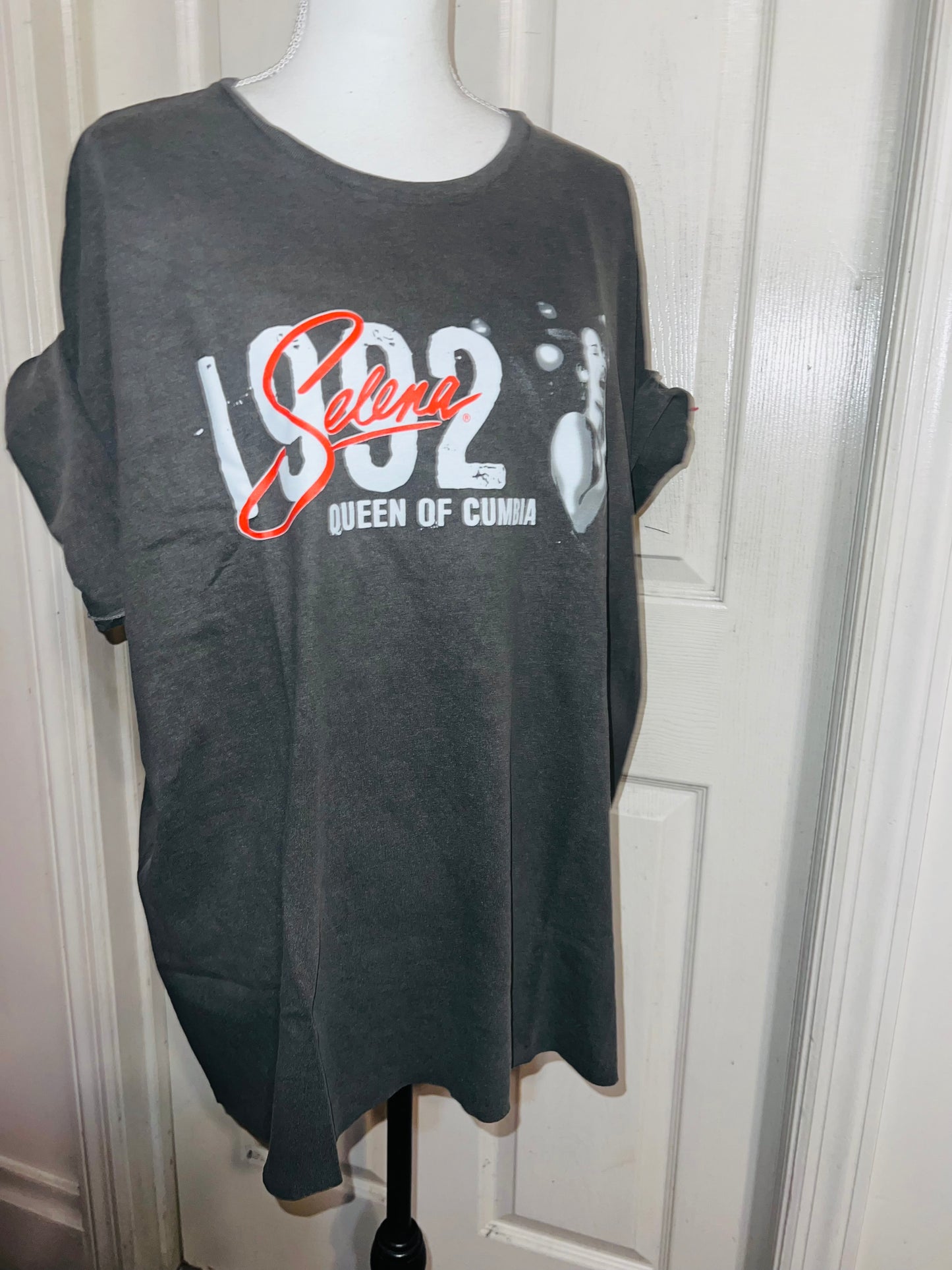 Selena Double Sided Oversized Distressed Tee