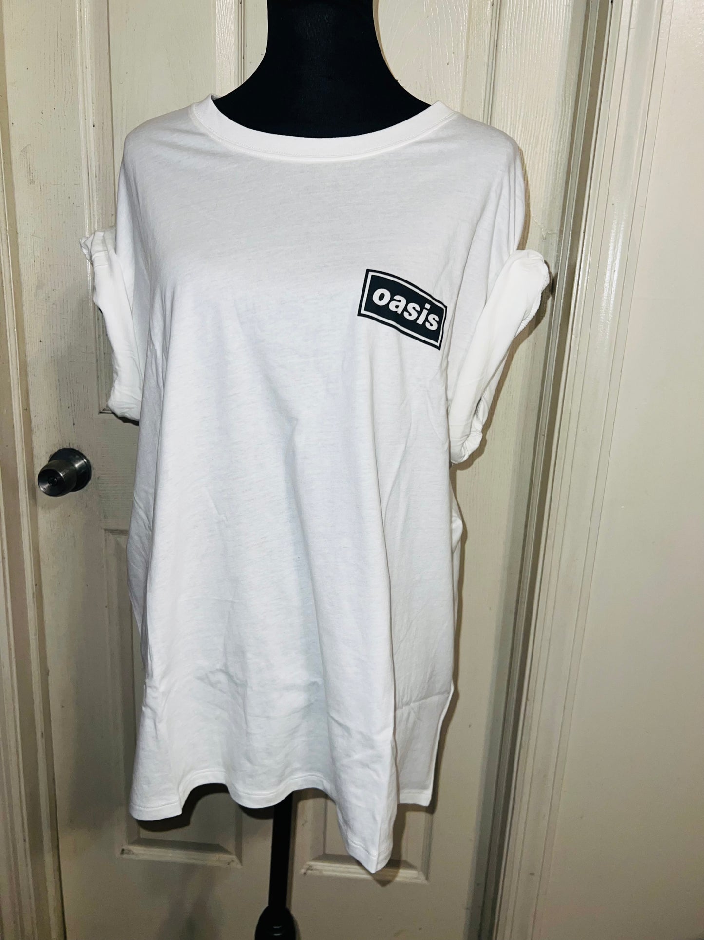 Oasis Double Sided Oversized Distressed Tee