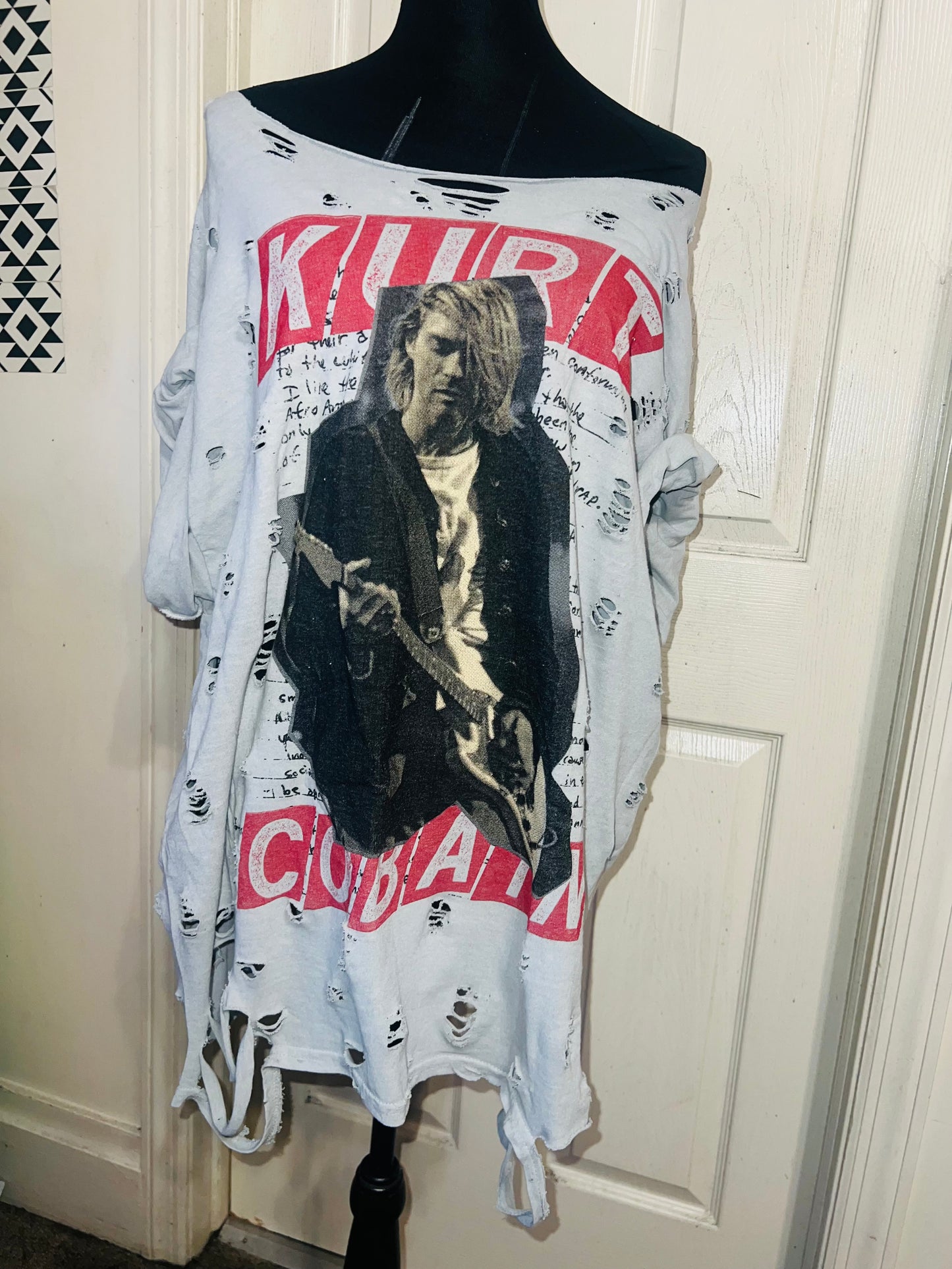 Kurt Cobain Oversized Distressed Tee