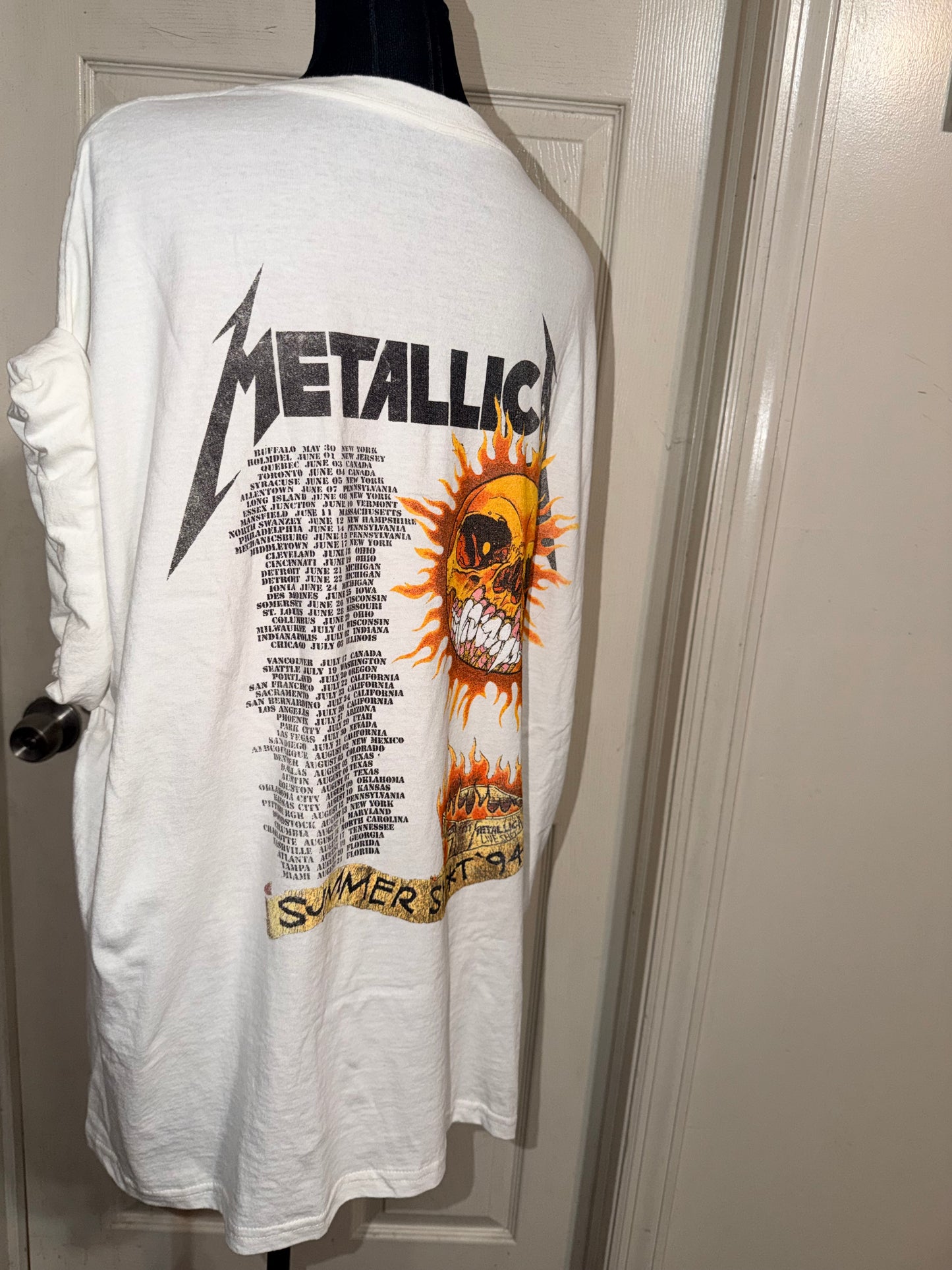 Metallica Double Sided Oversized Distressed Tee