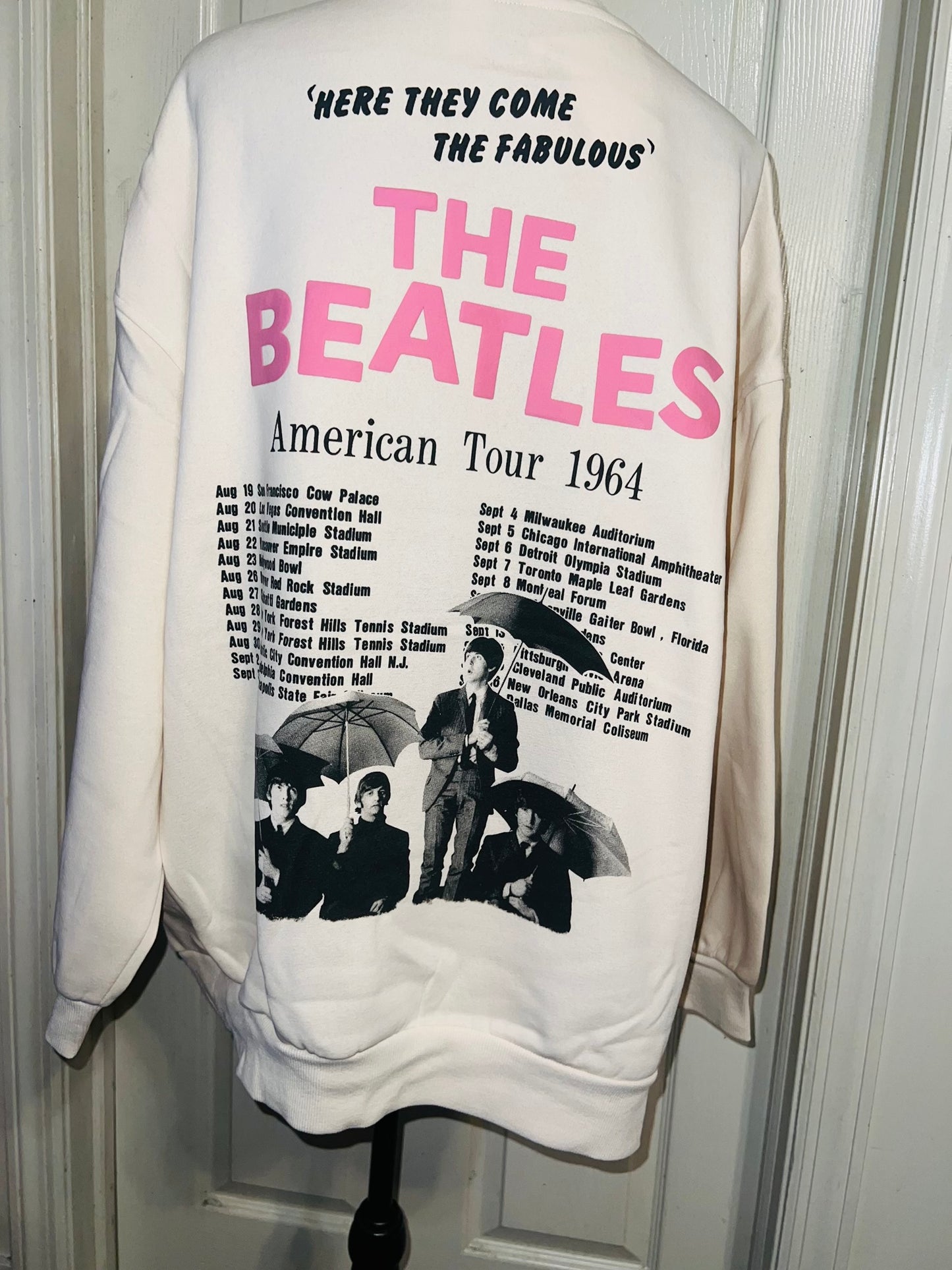 The Beatles Double Sided Oversized Distressed Tee