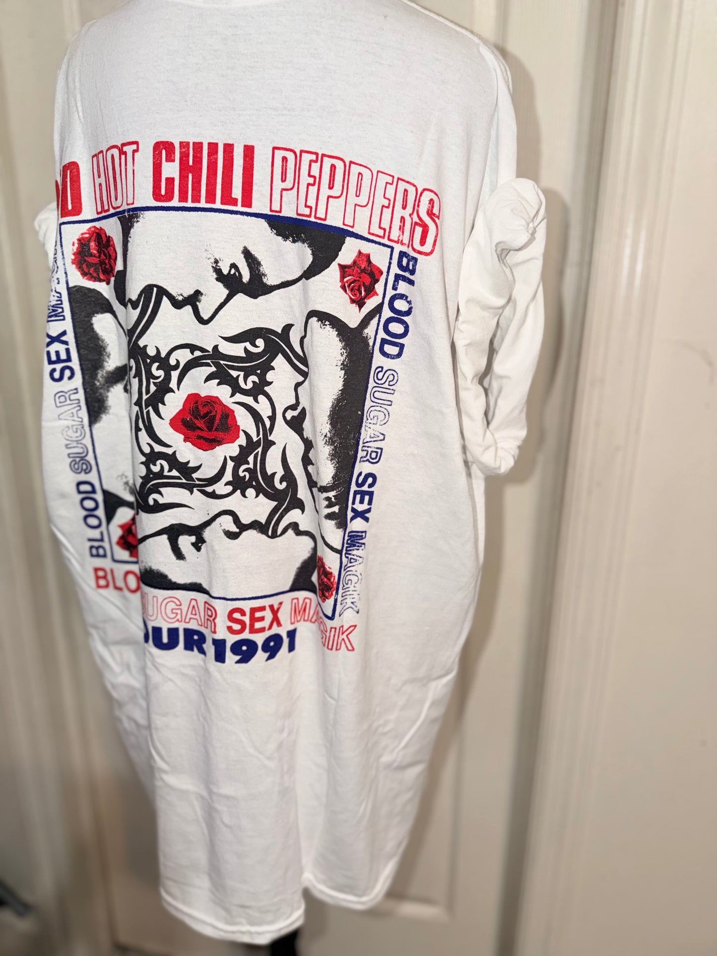 Red Hot Chili Peppers Double Sided Oversized Distressed Tee
