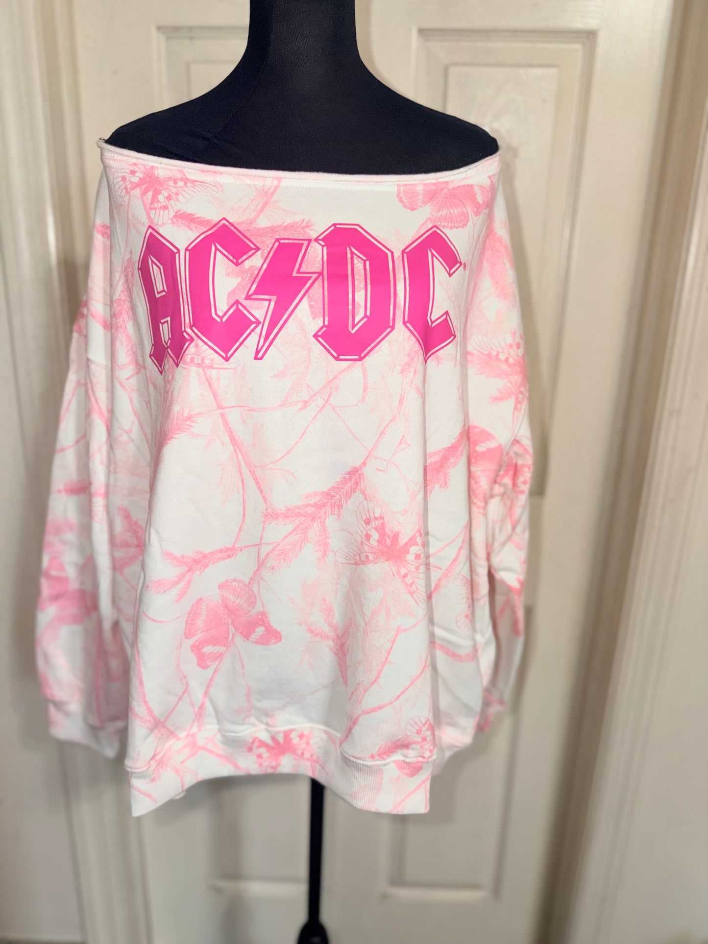 AC/DC OFTS Oversized Distressed Sweatshirt