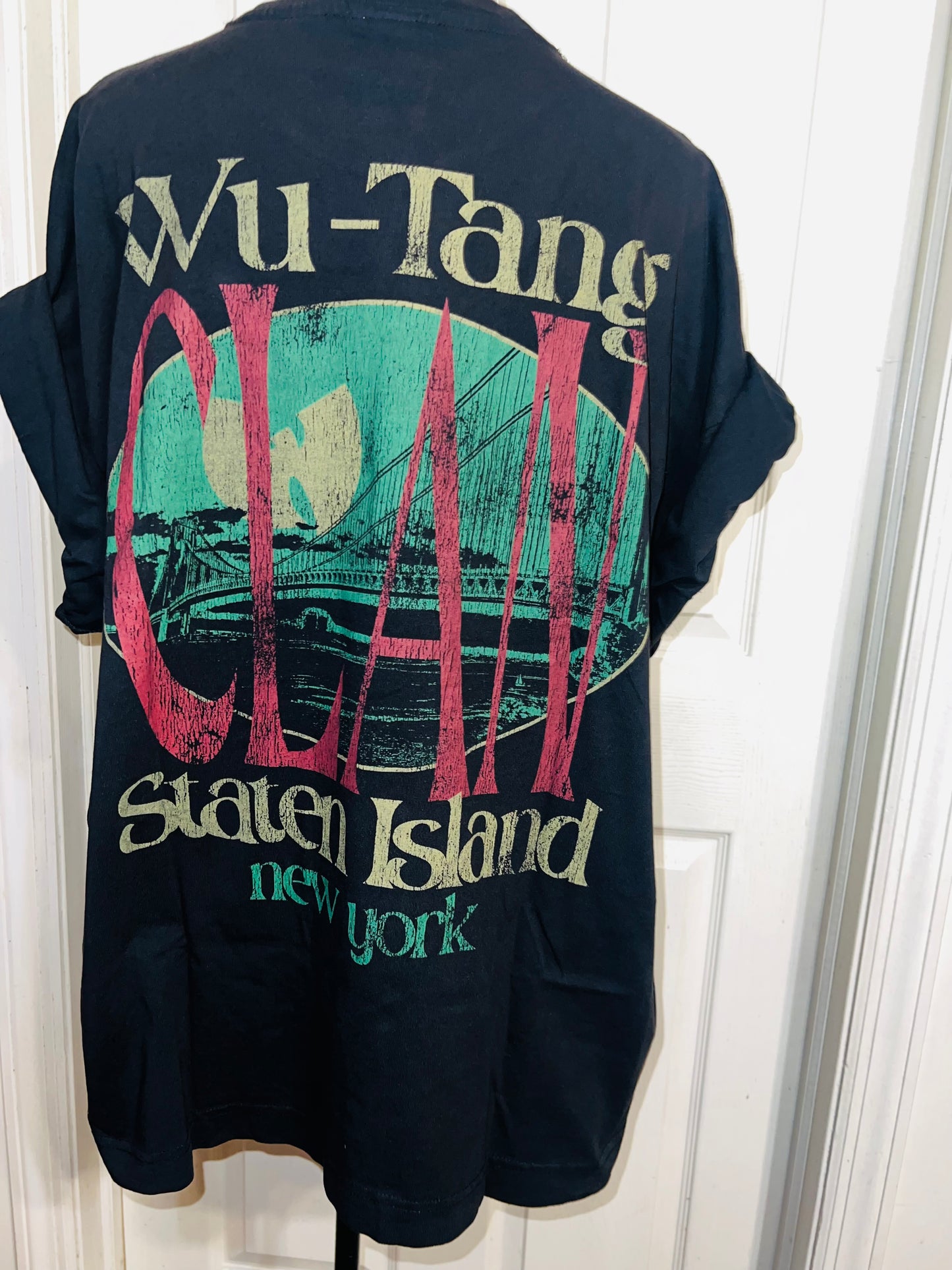 Wu-Tang Clan Double Sided Oversized Distressed Tee