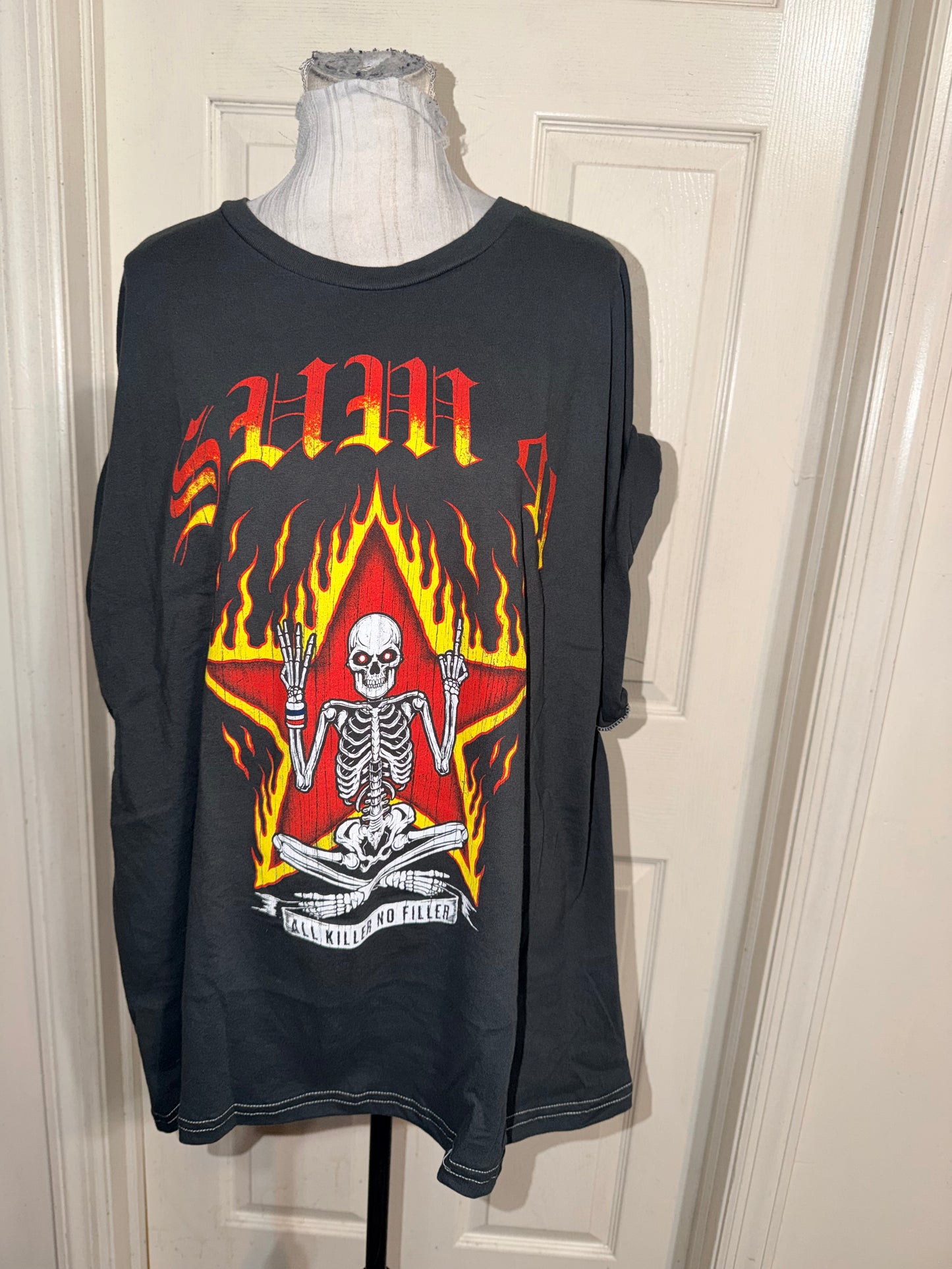 Sum 41 Double Sided Oversized Distressed Tee