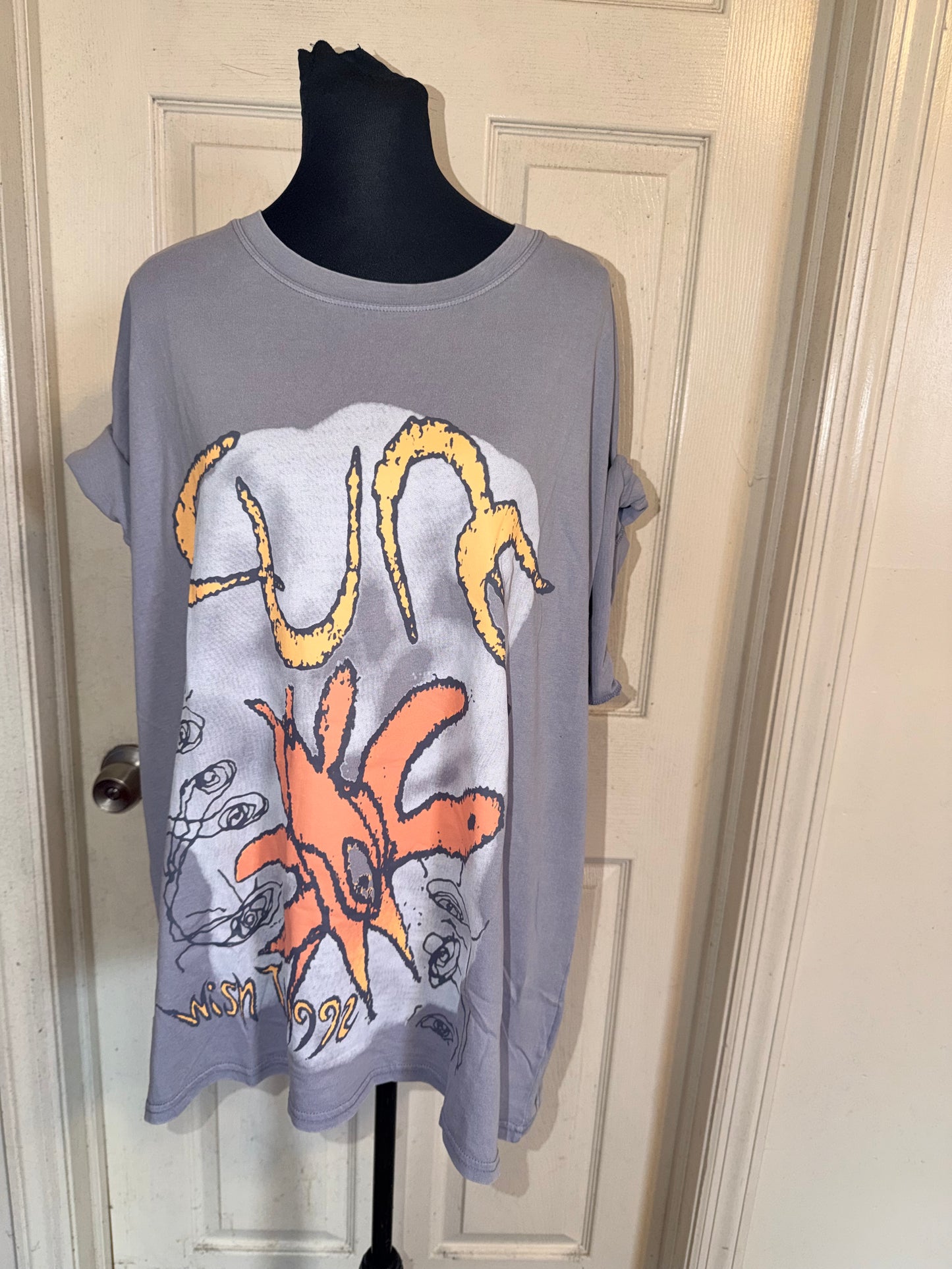 The Cure Oversized Distressed Tee