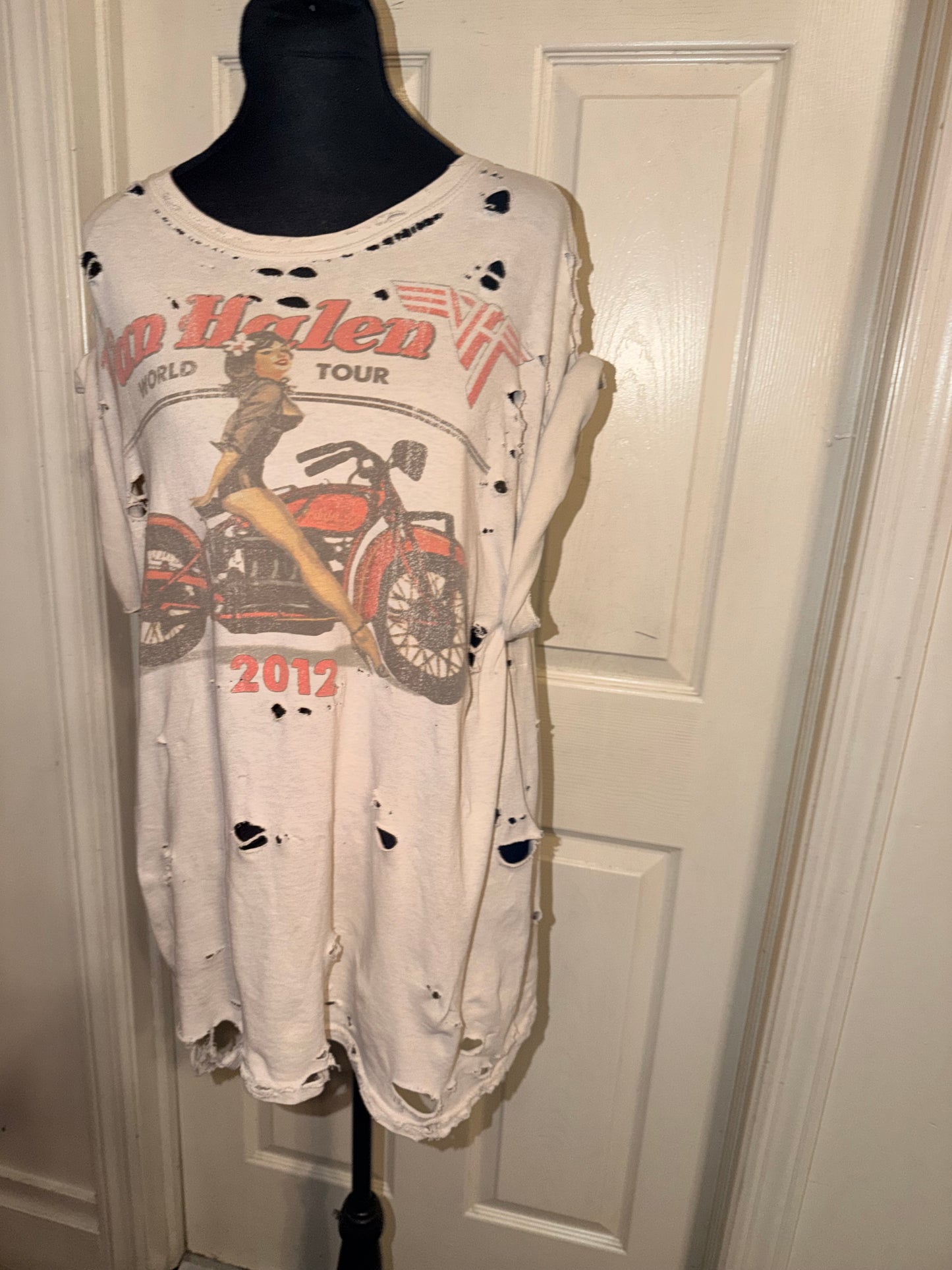 Van Halen Double Sided Oversized Distressed Tee