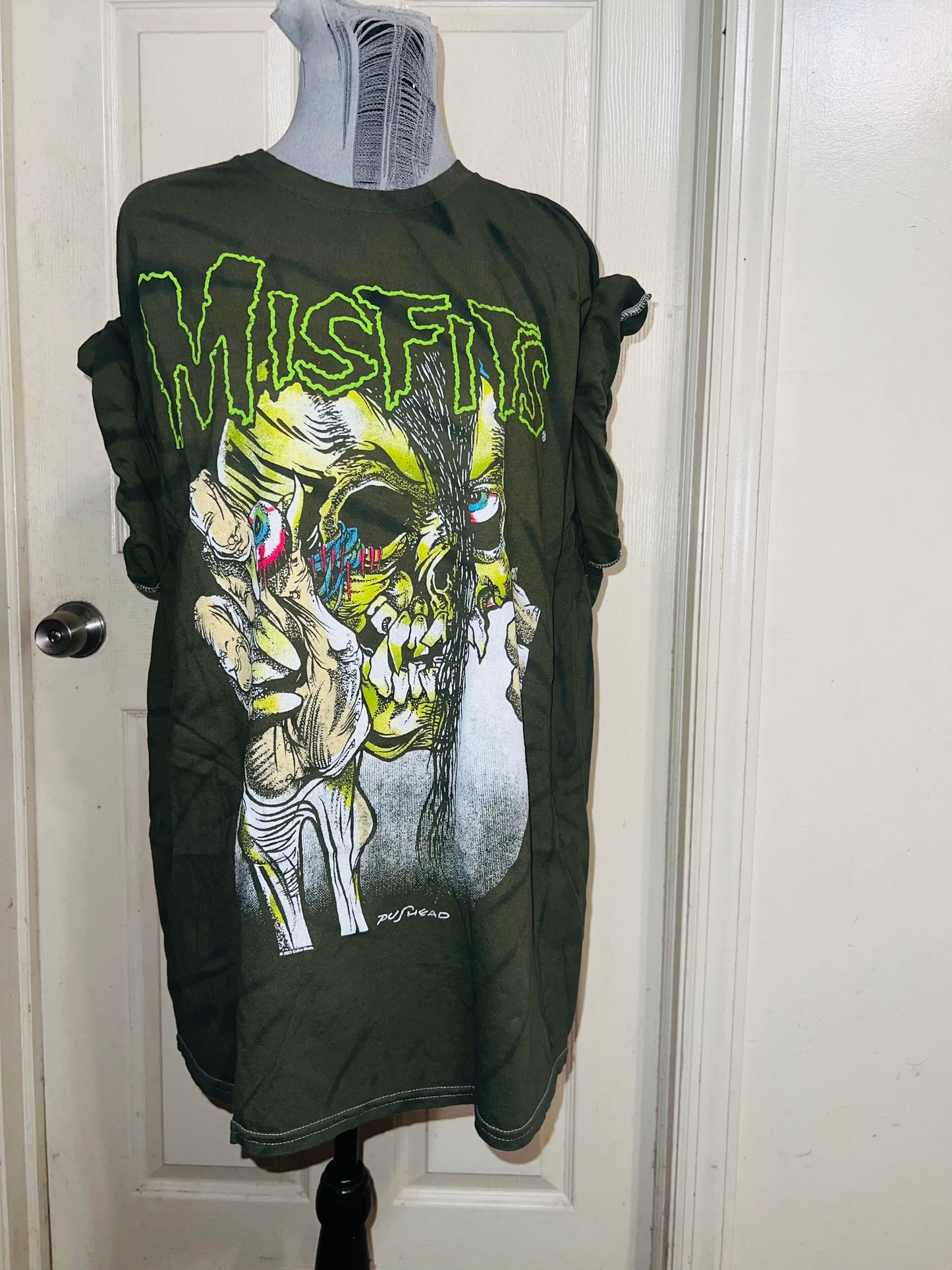 The Misfits Tie Dye Oversized Distressed Tee