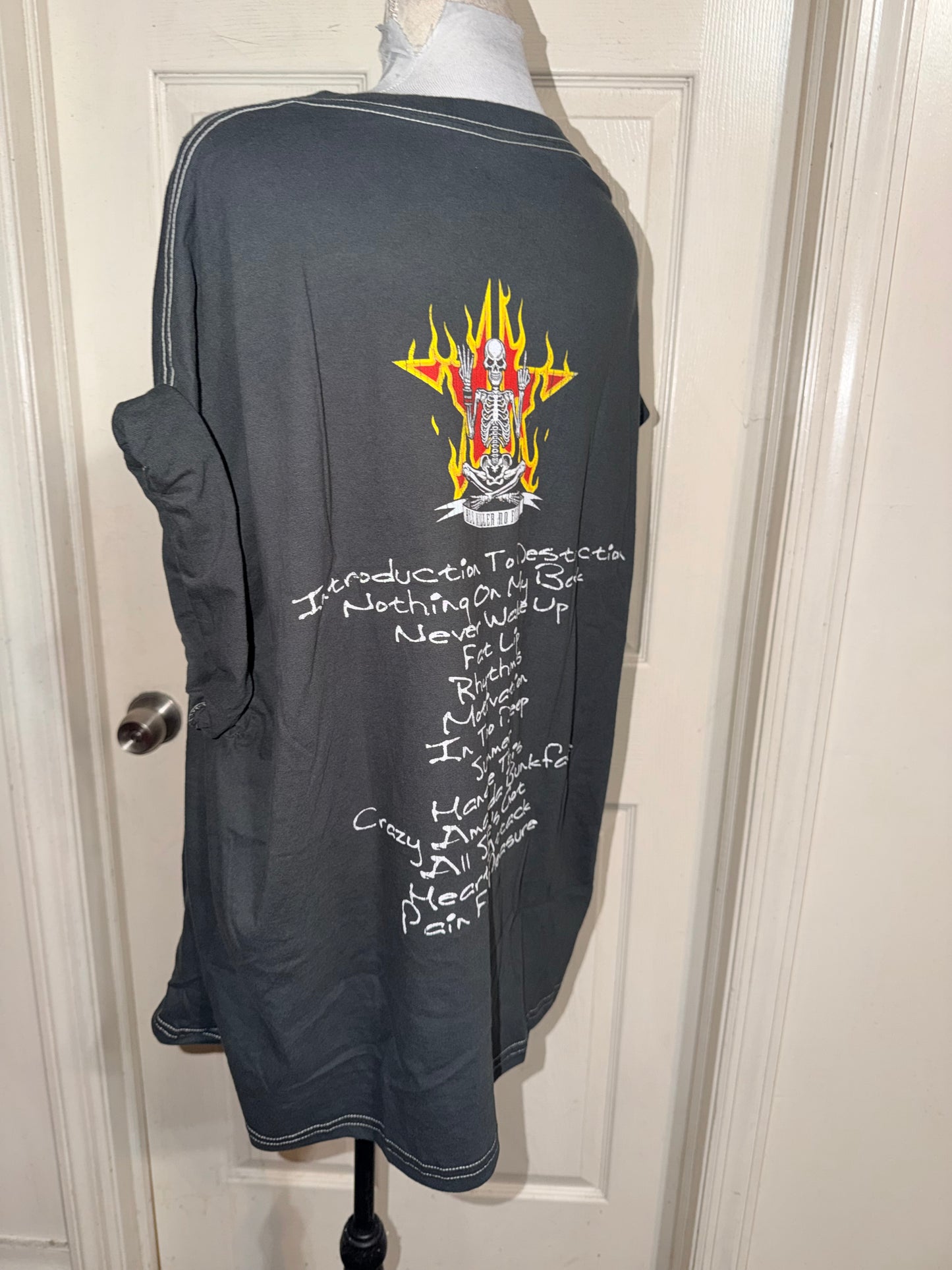 Sum 41 Double Sided Oversized Distressed Tee