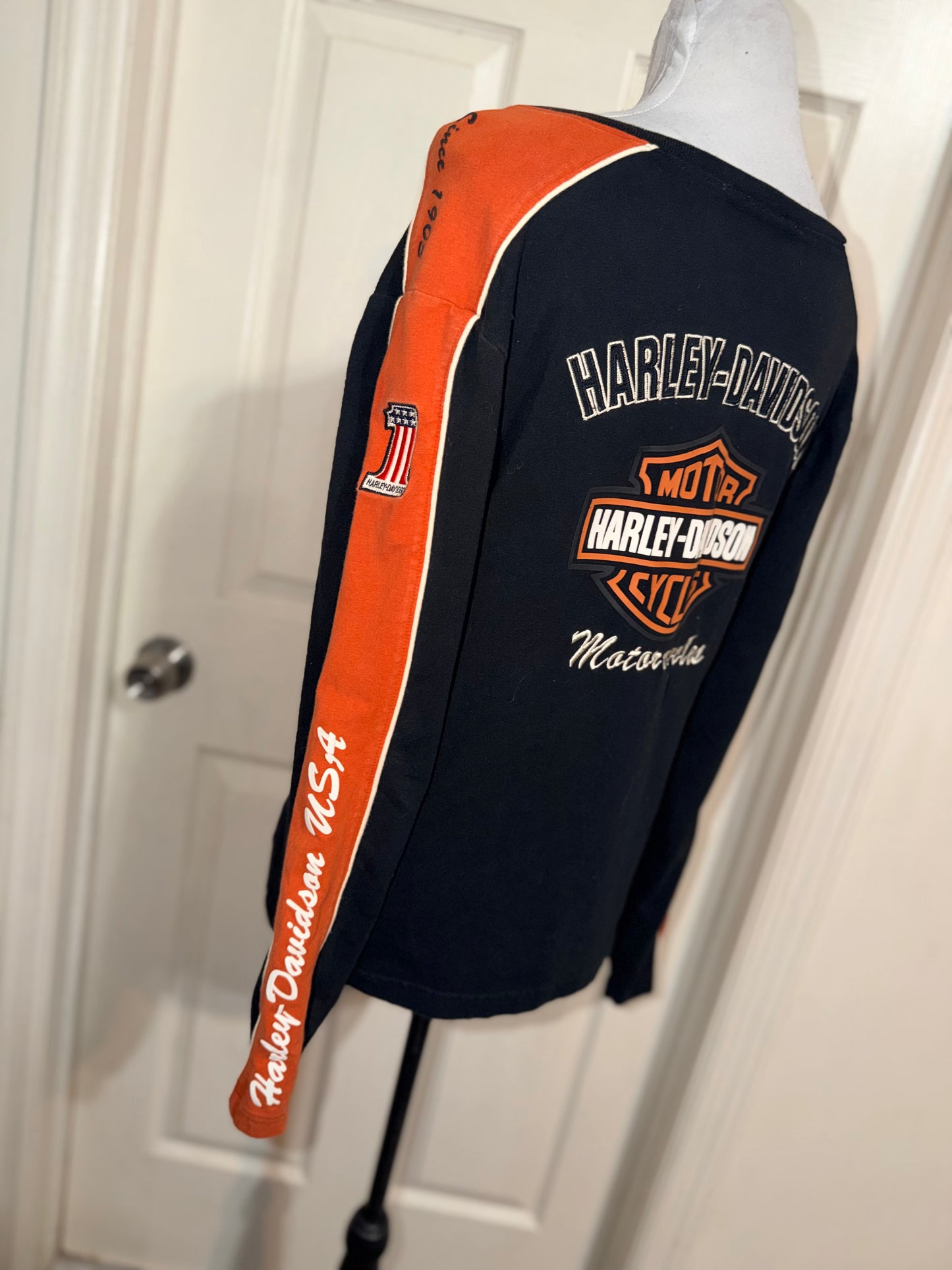 Harley Davidson Double Sided Oversized Long Sleeve Jersey Shirt