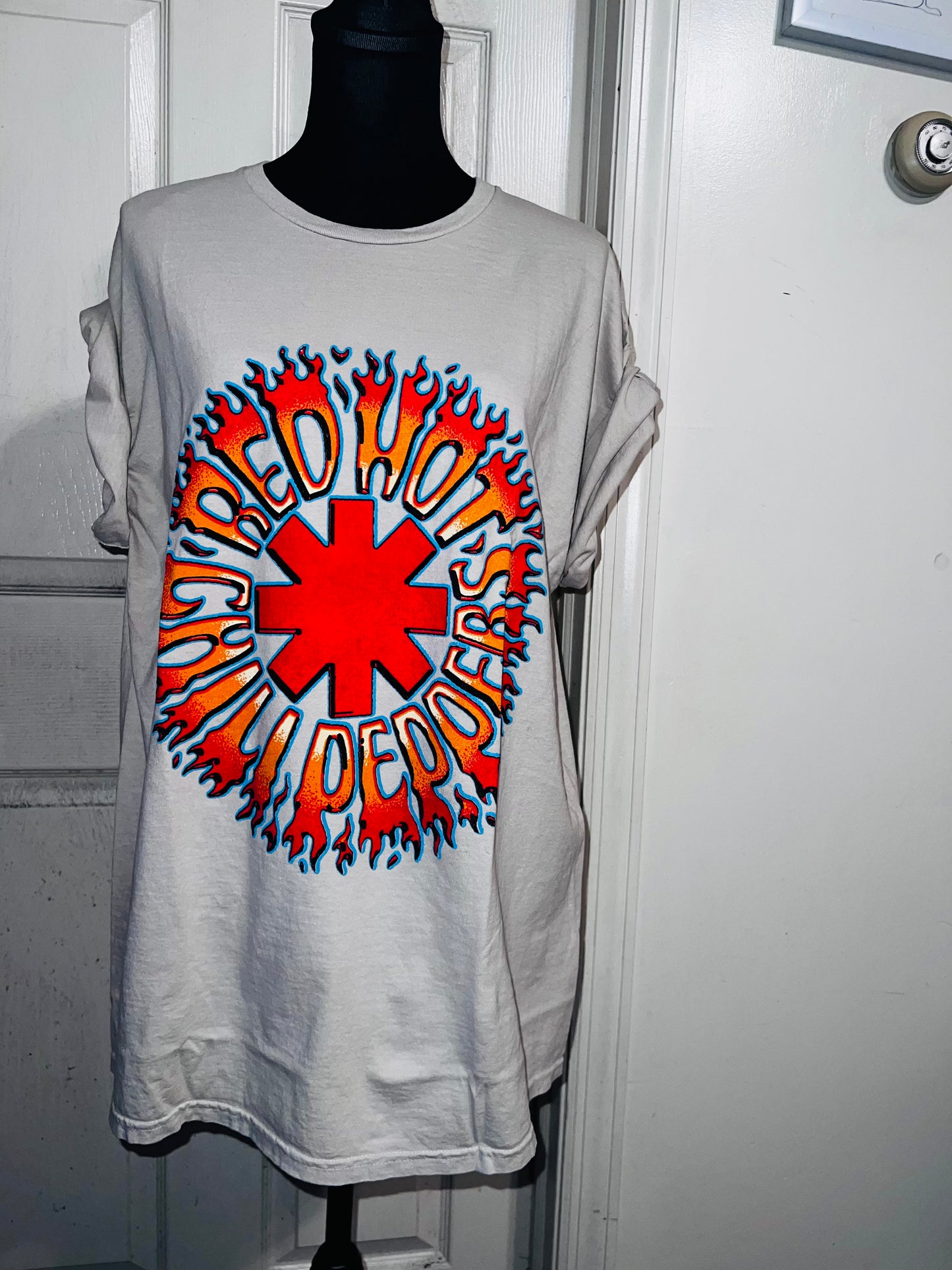 Red Hot Chili Peppers Double Sided Oversized Distressed Tee