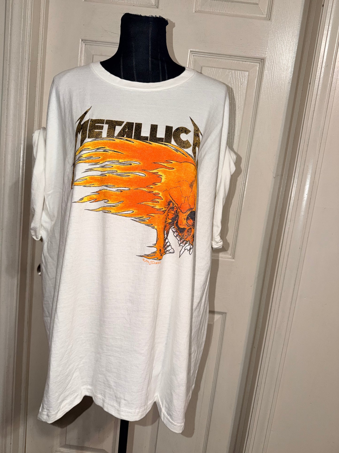 Metallica Double Sided Oversized Distressed Tee