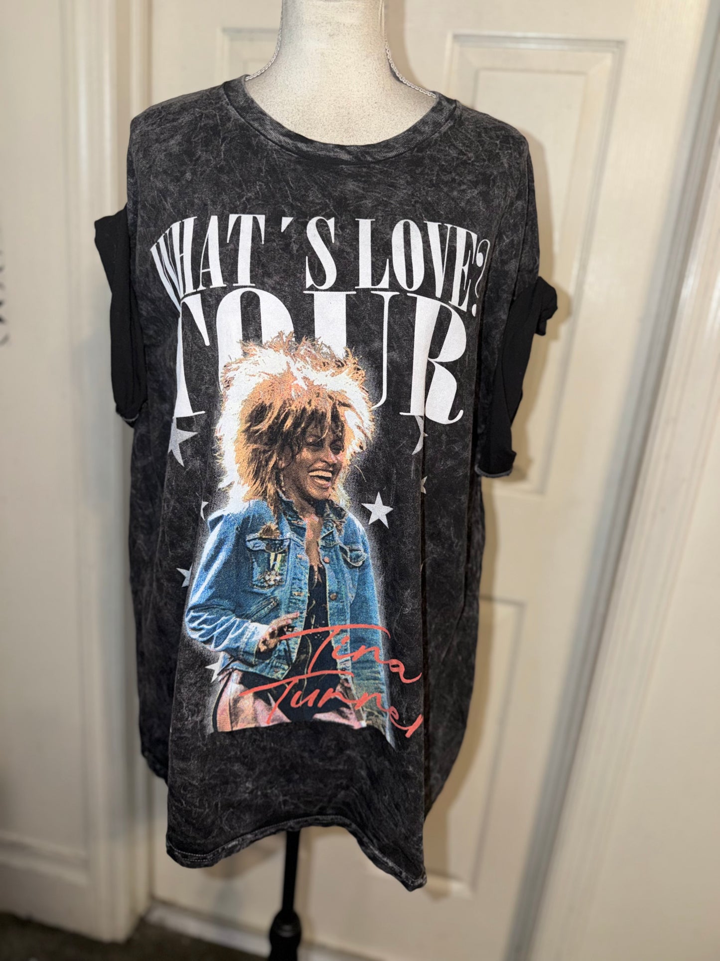 Tina Turner Double Sided Oversized Distressed Tee