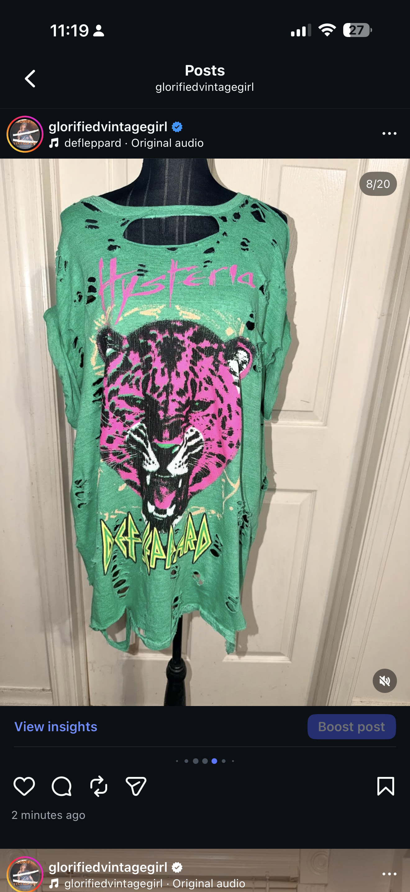 Def Leppard Oversized Distressed Tee