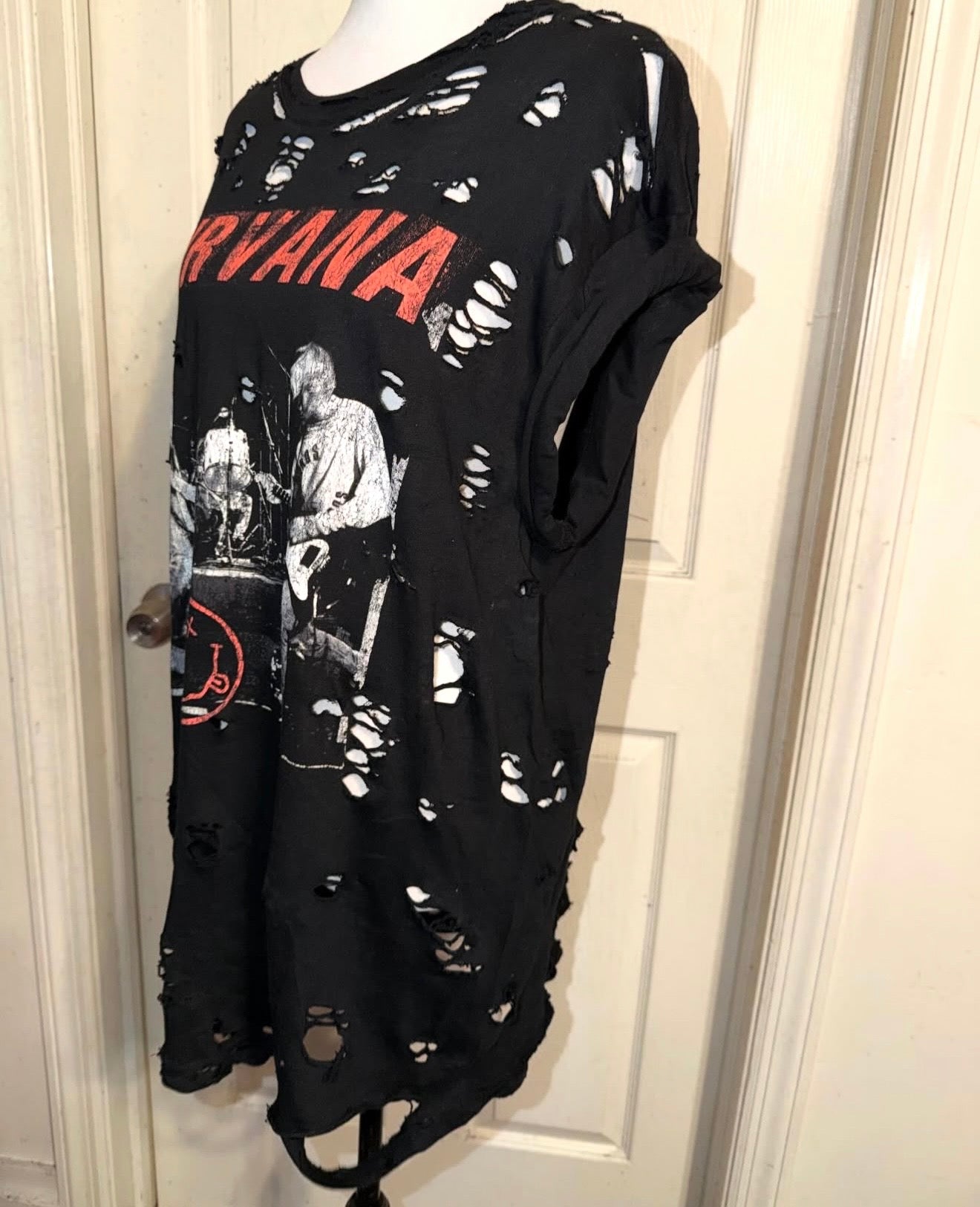 Nirvana Oversized Distressed Tee