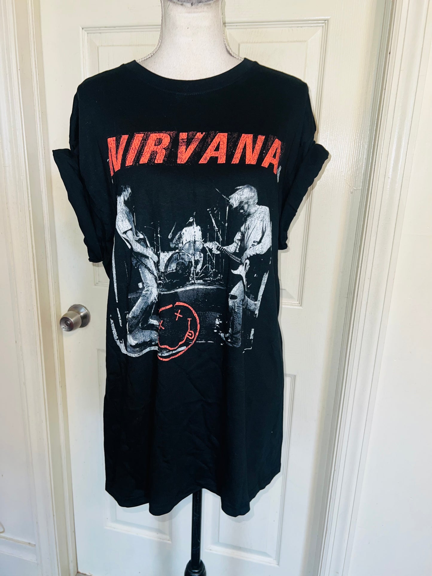 Nirvana Oversized Distressed Tee