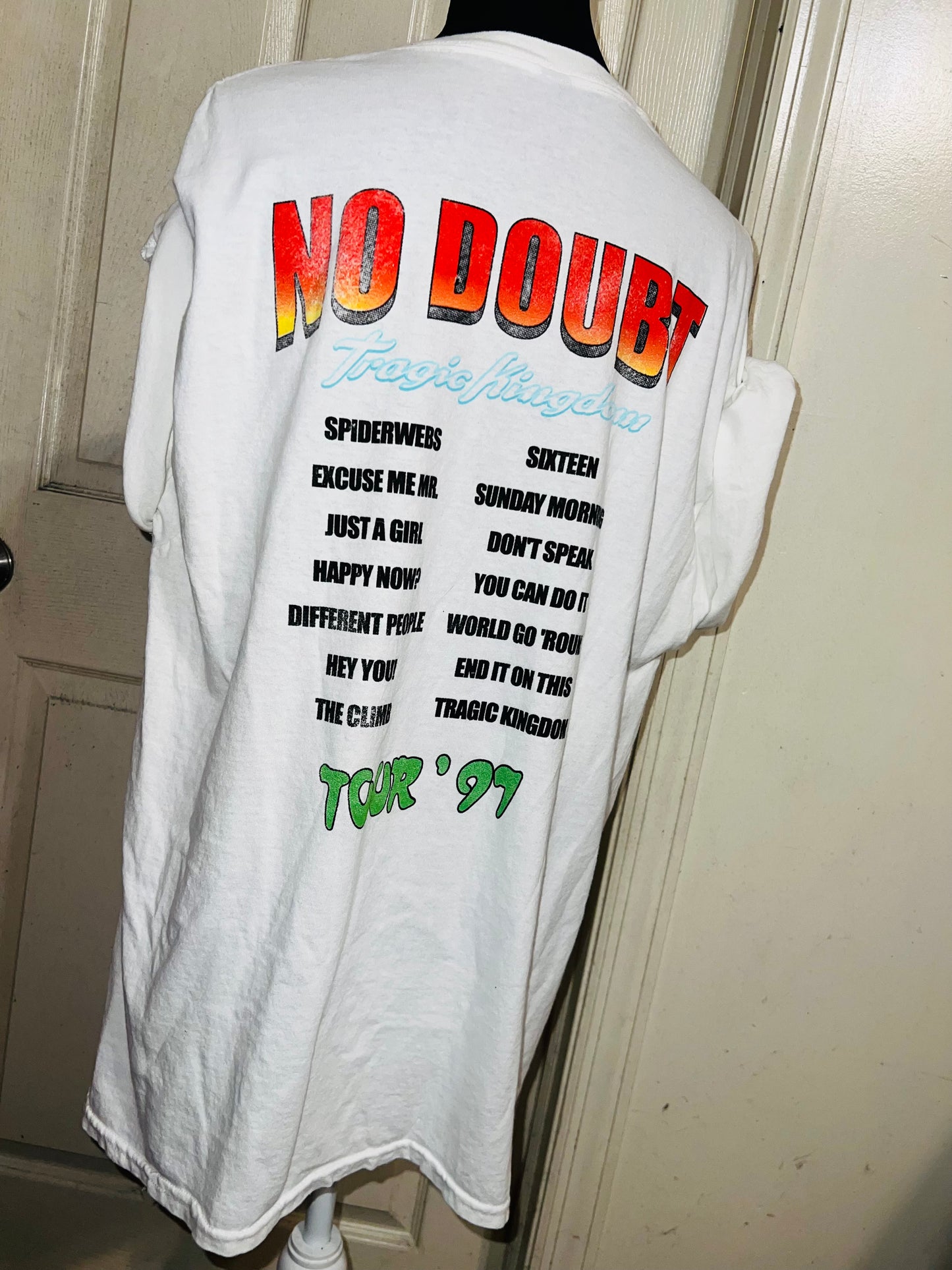 No Doubt Double Sided Oversized Distressed Tee