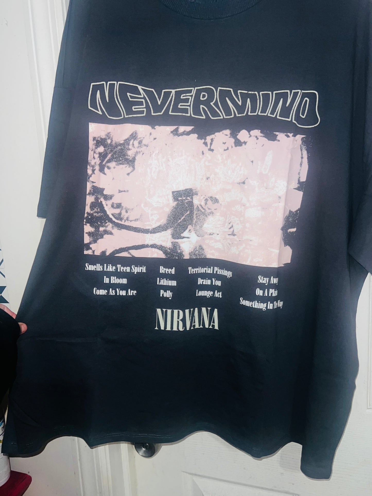 Nirvana Nevermind Oversized Distressed Tee