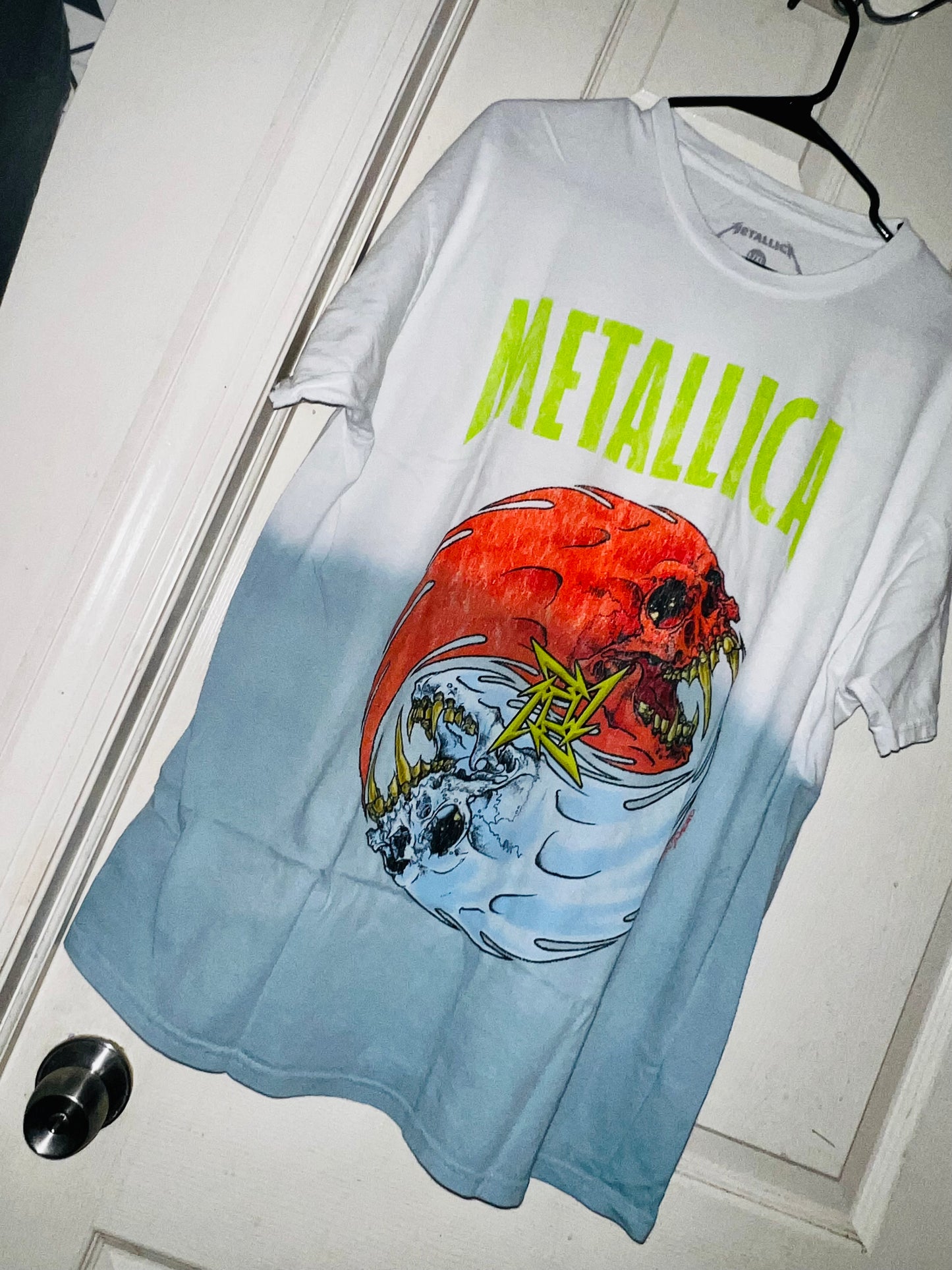 Metallica Tie Die Oversized Distressed Tee