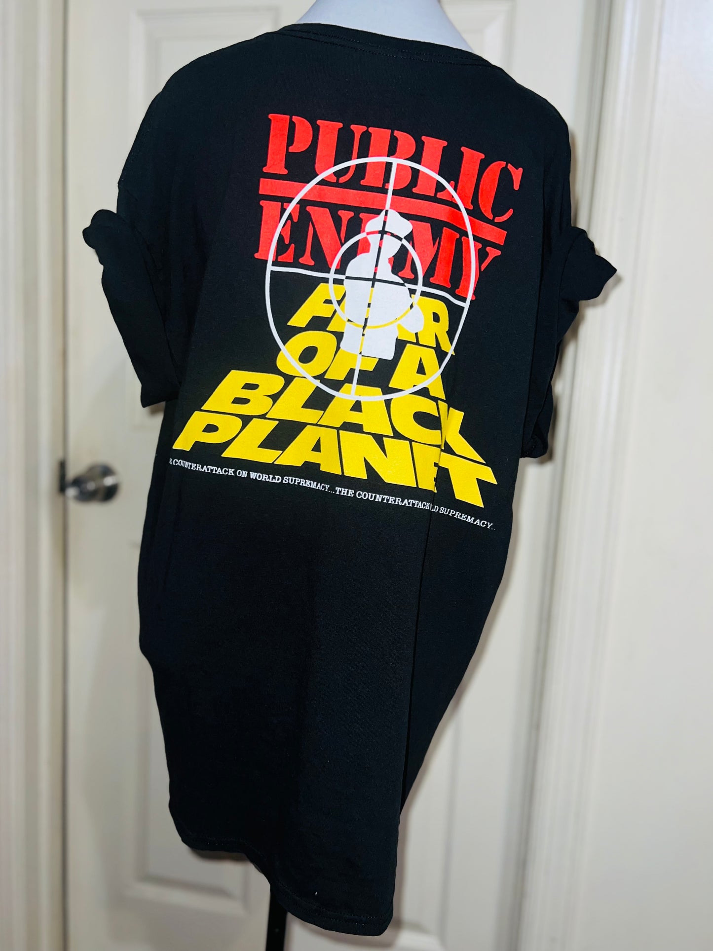 Public Enemy Oversized Double Sided Distressed Tee