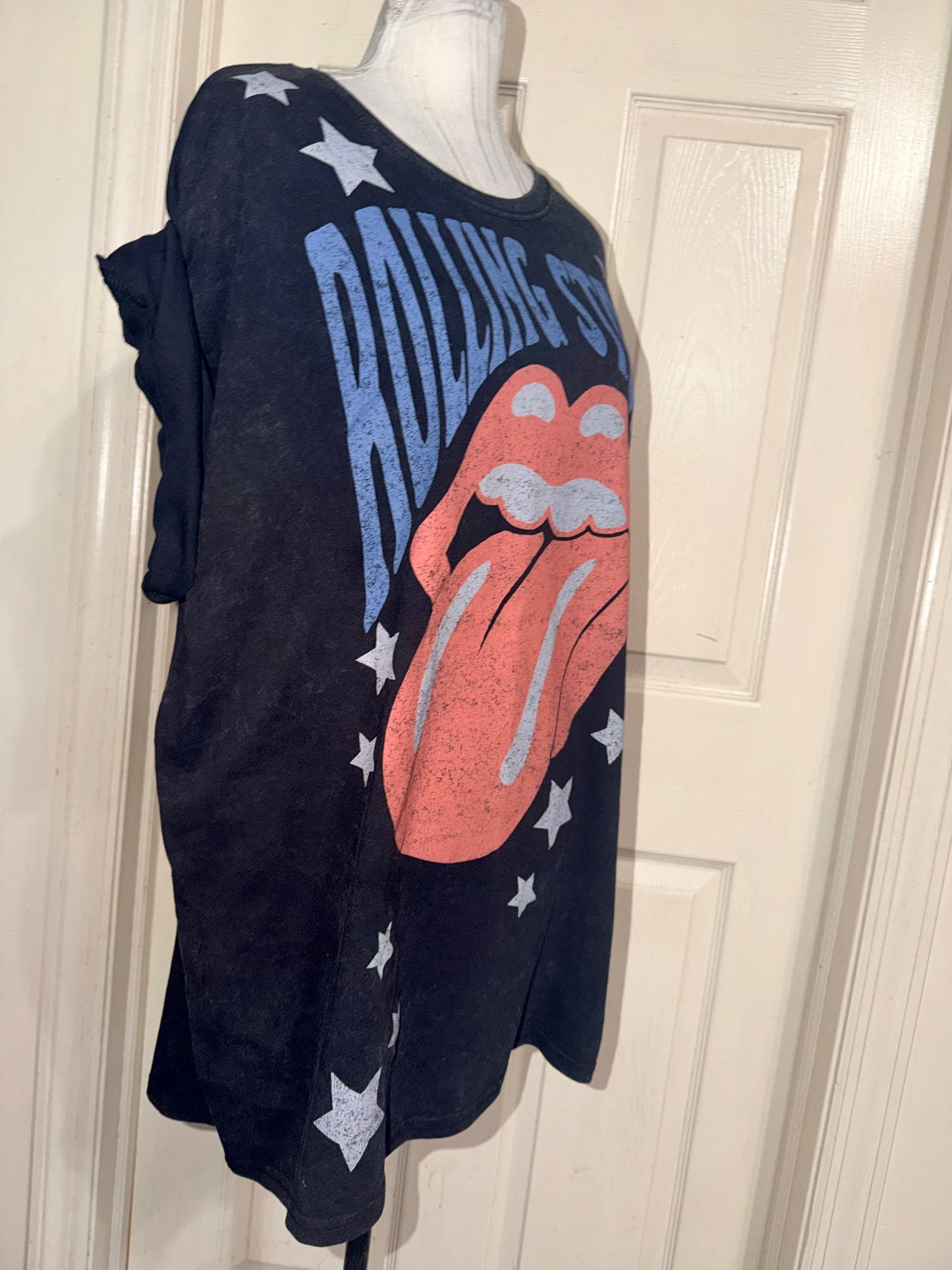 The Rolling Stones Double Sided Oversized Distressed Tee