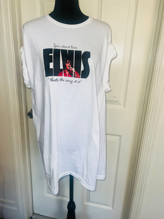 Elvis Double Sided Oversized Distressed Tee