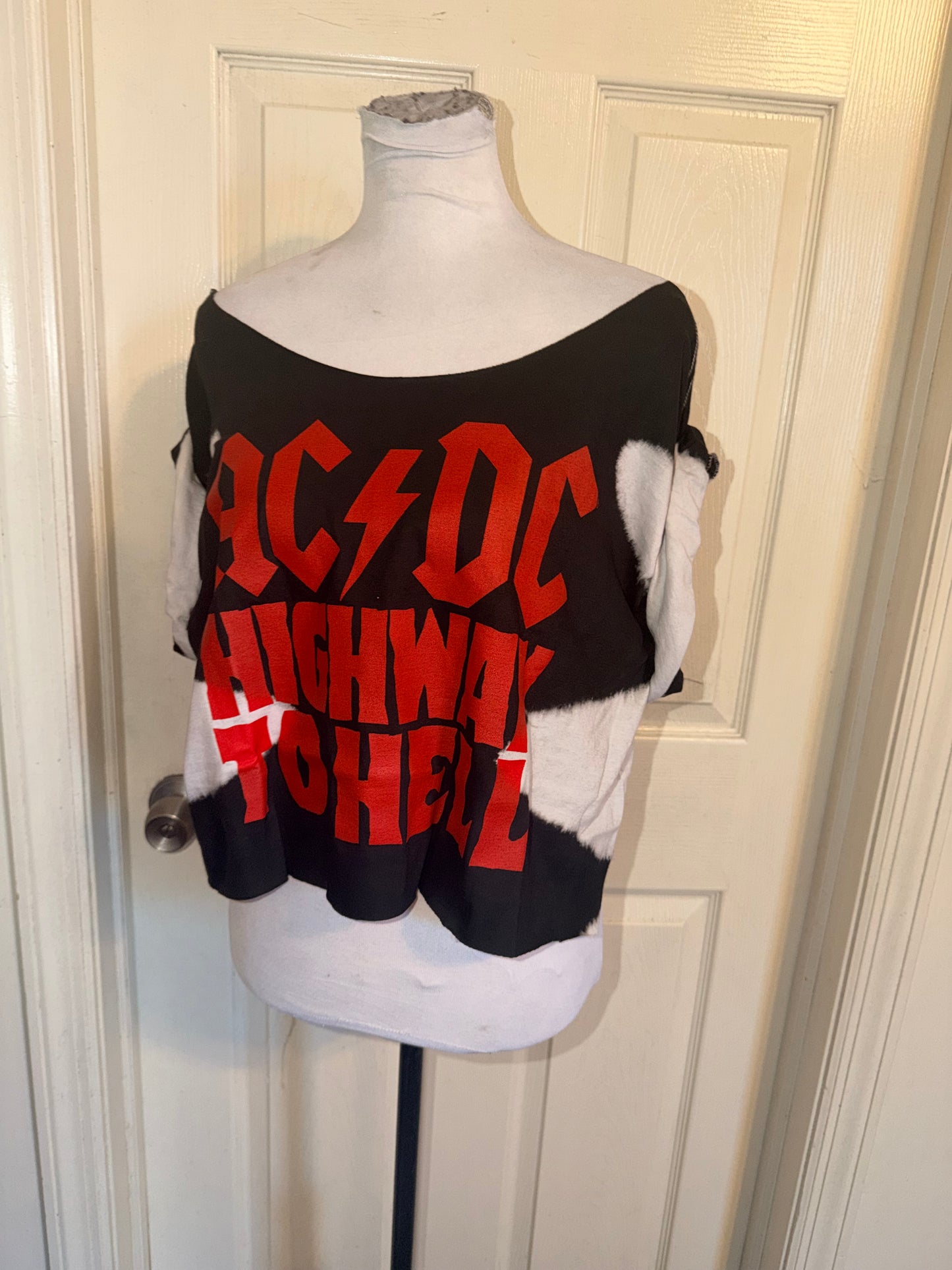 AC/DC Oversized OFTS Distressed Tee