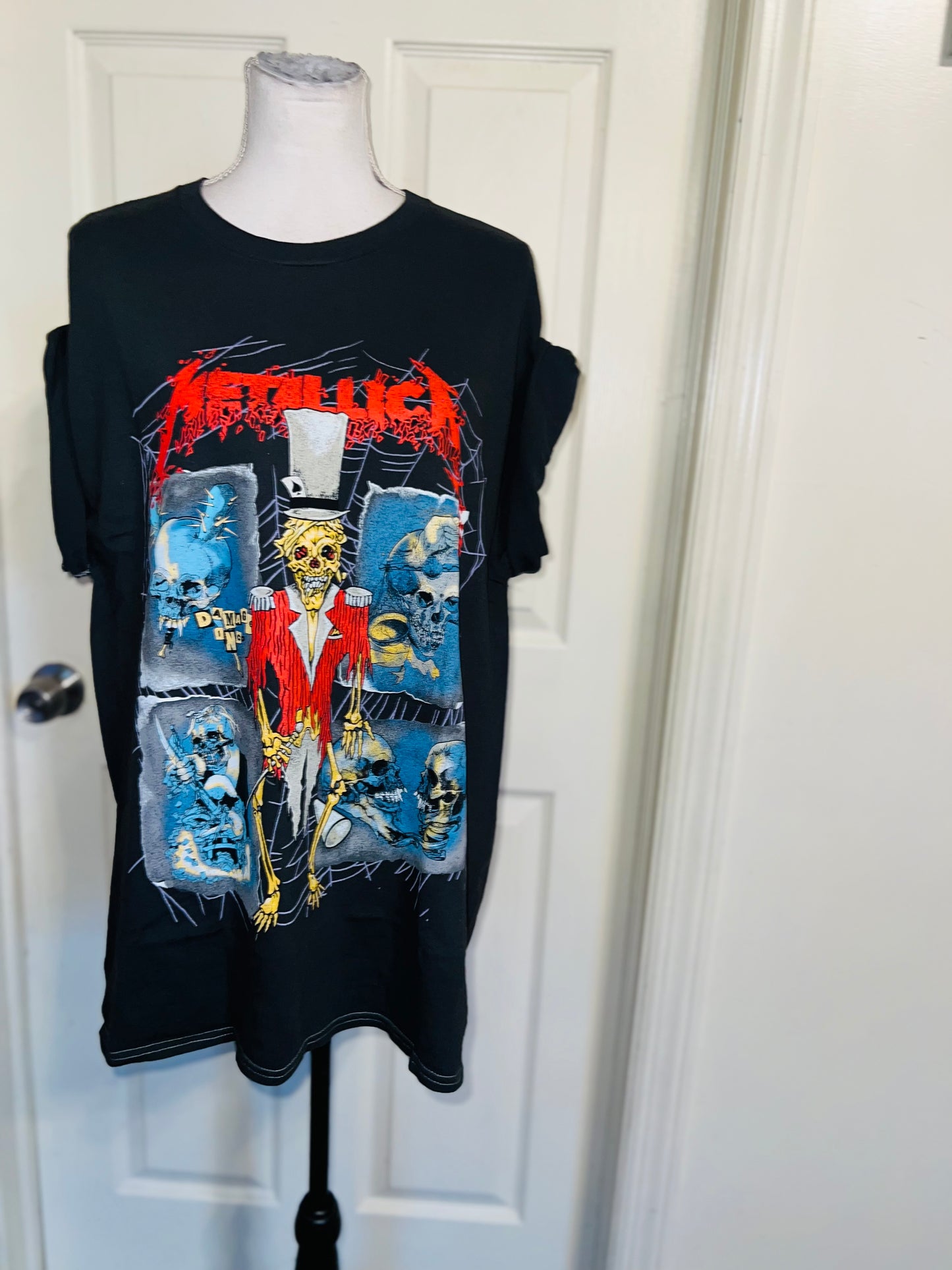 Metallica Double Sided Oversized Distressed Tee