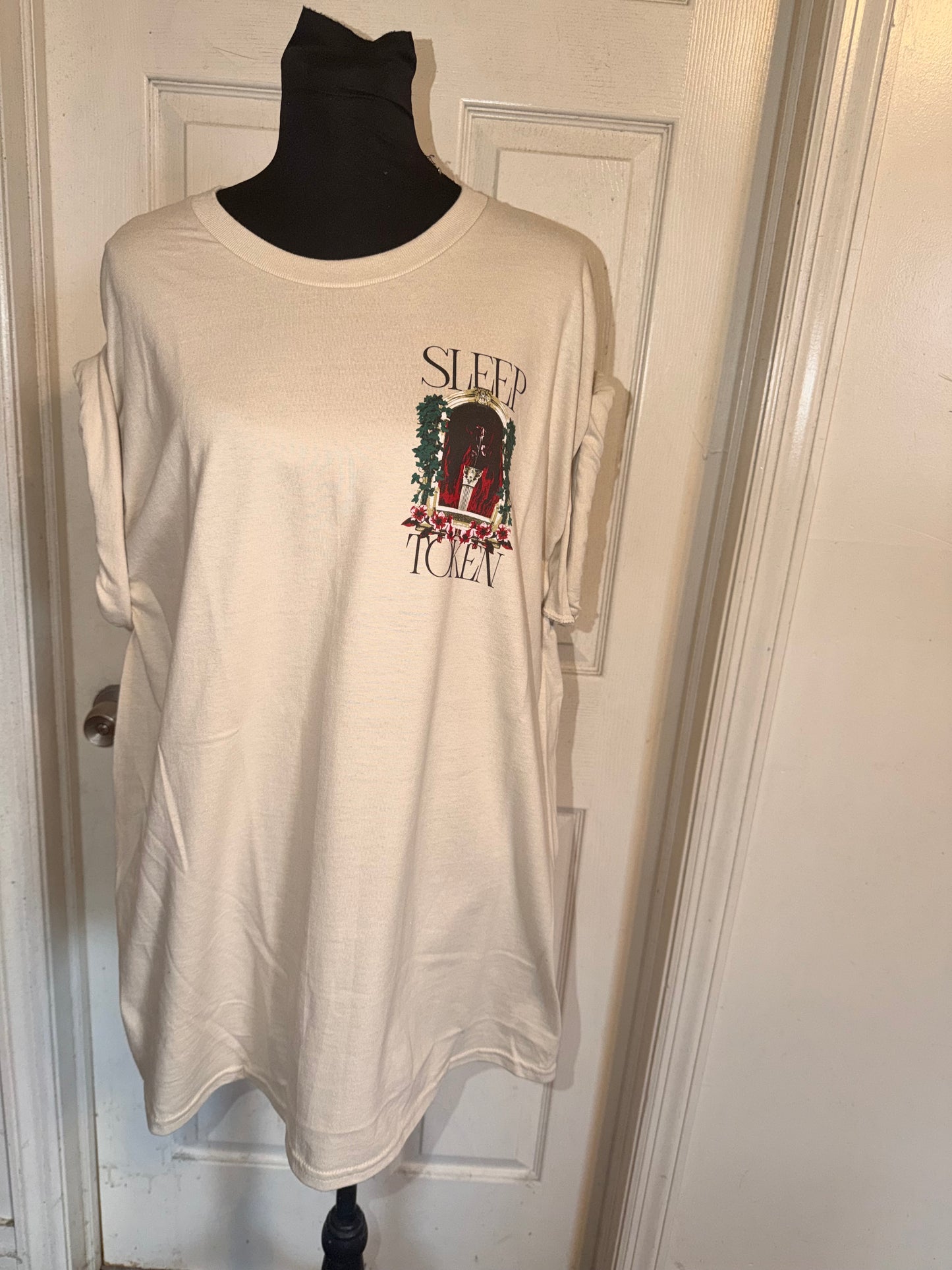 Sleep Token Double Sided Oversized Distressed Tee
