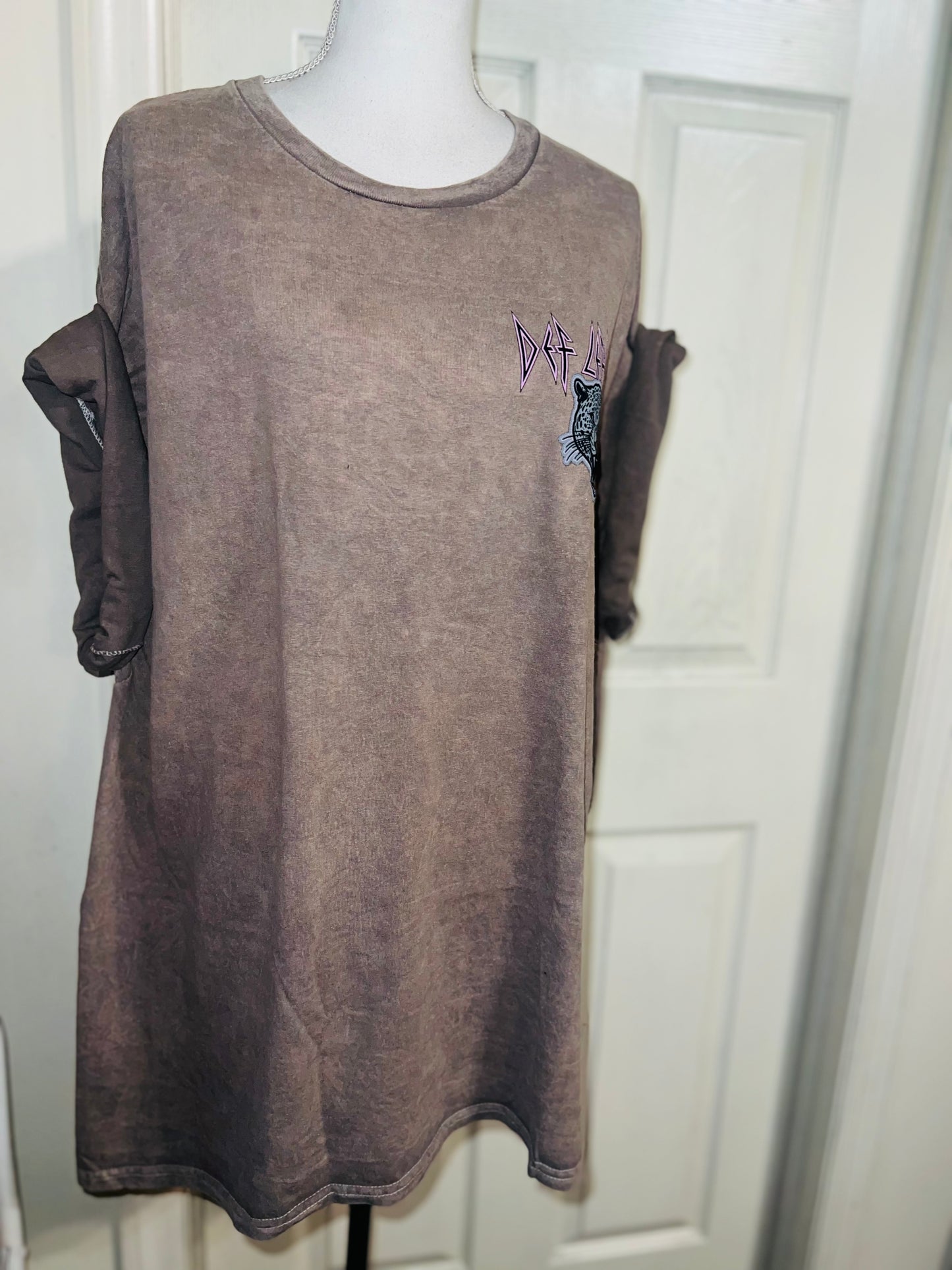 Def Leppard Double Sided Oversized Distressed Tee