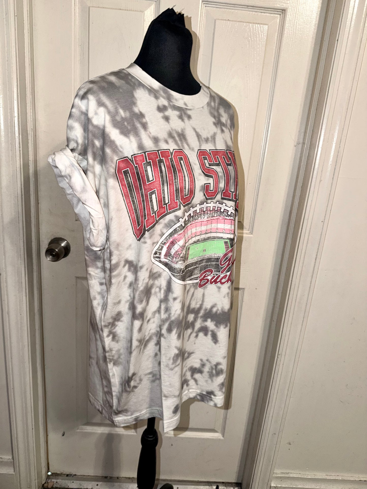 Ohio State Oversized Distressed Tee