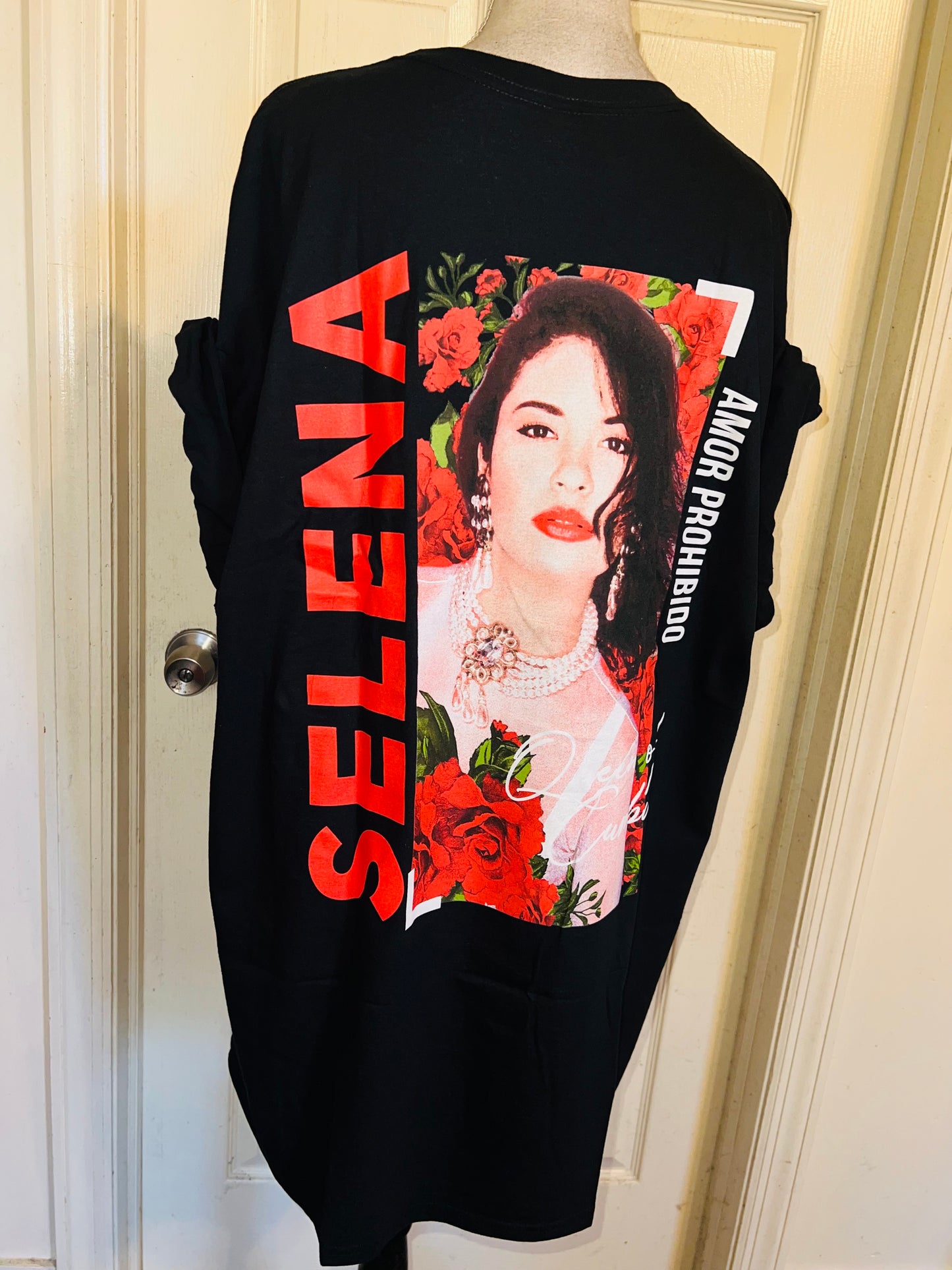 Selena Double Sided Oversized Distressed Tee