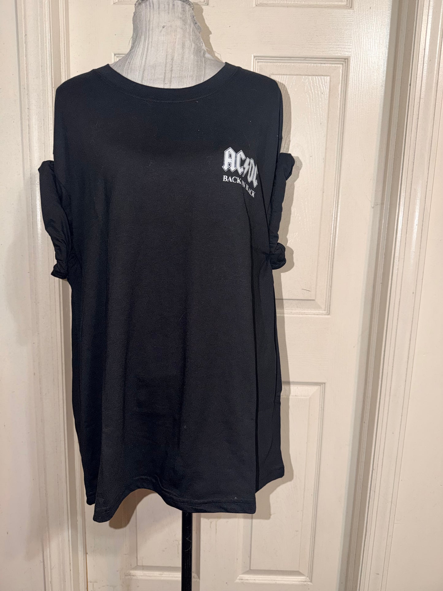 AC/DC Double Sided Oversized Distressed Tee