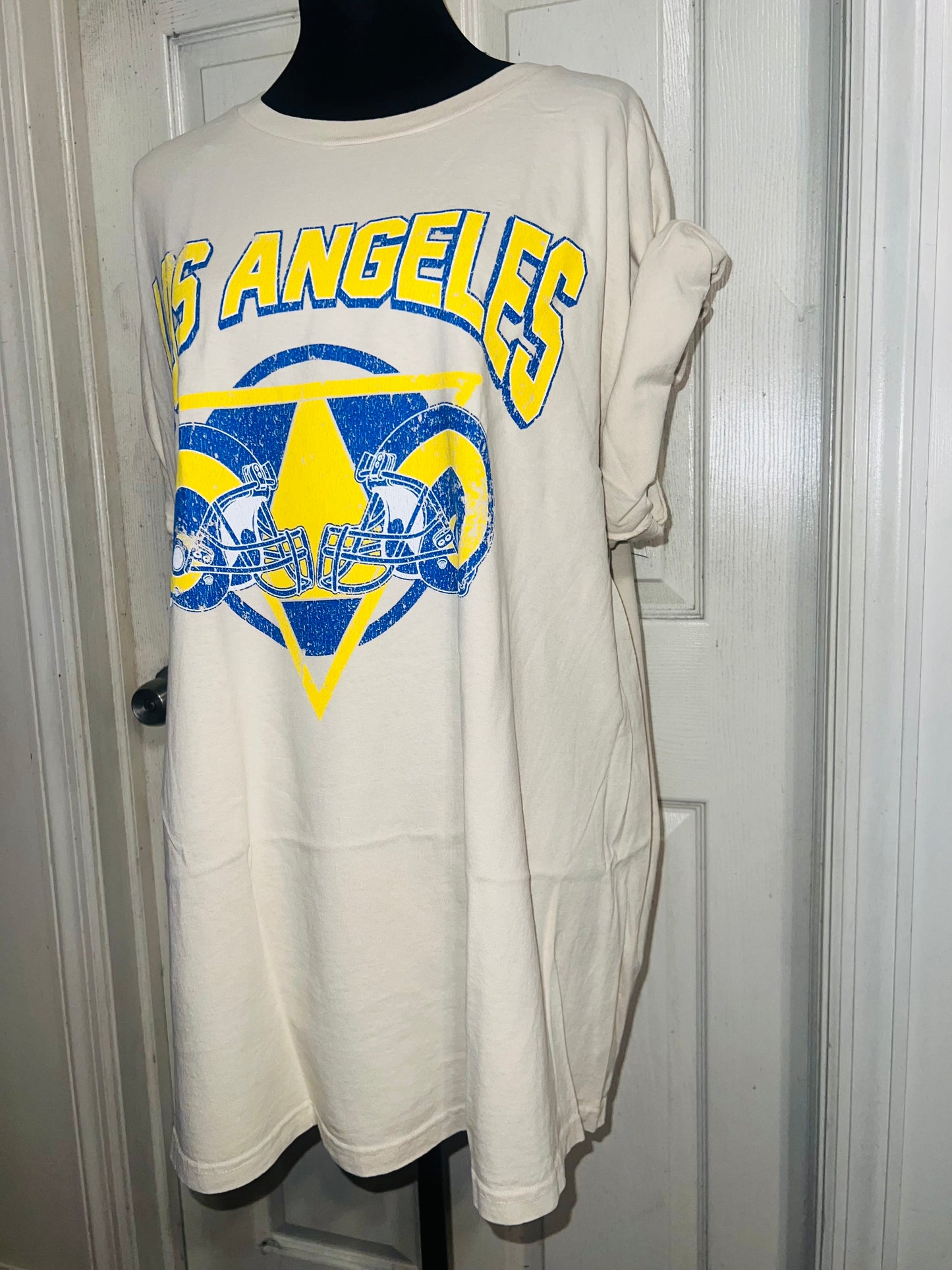 Los Angeles Chargers Oversized Distressed Tee