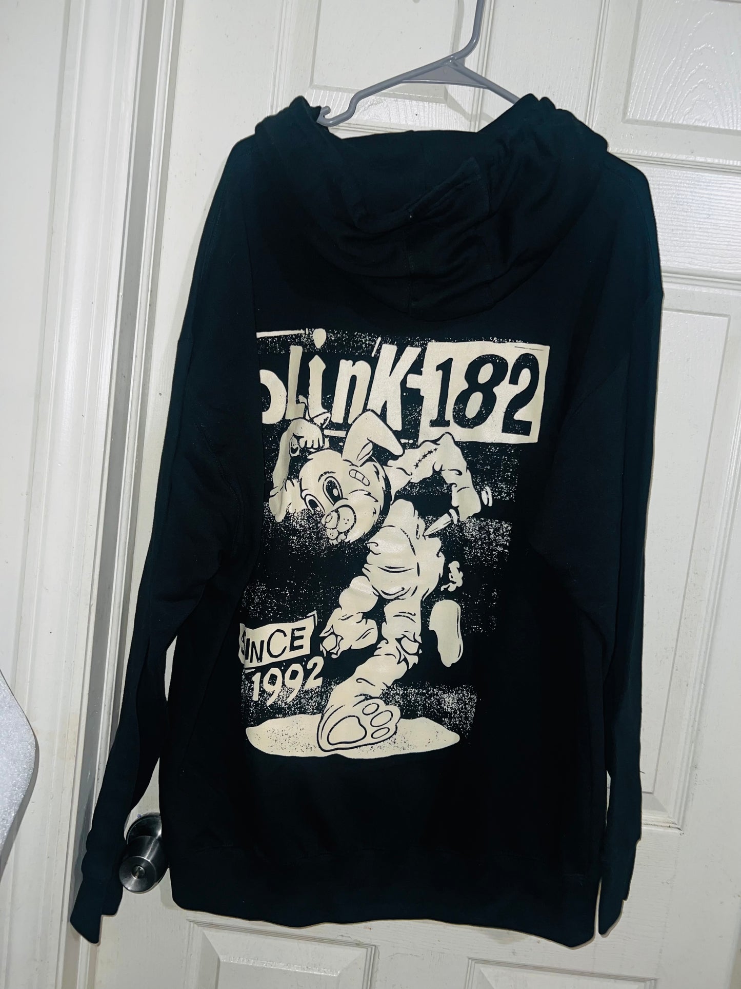 Blink 182 Zip Up Oversized Hooded Sweatshirt