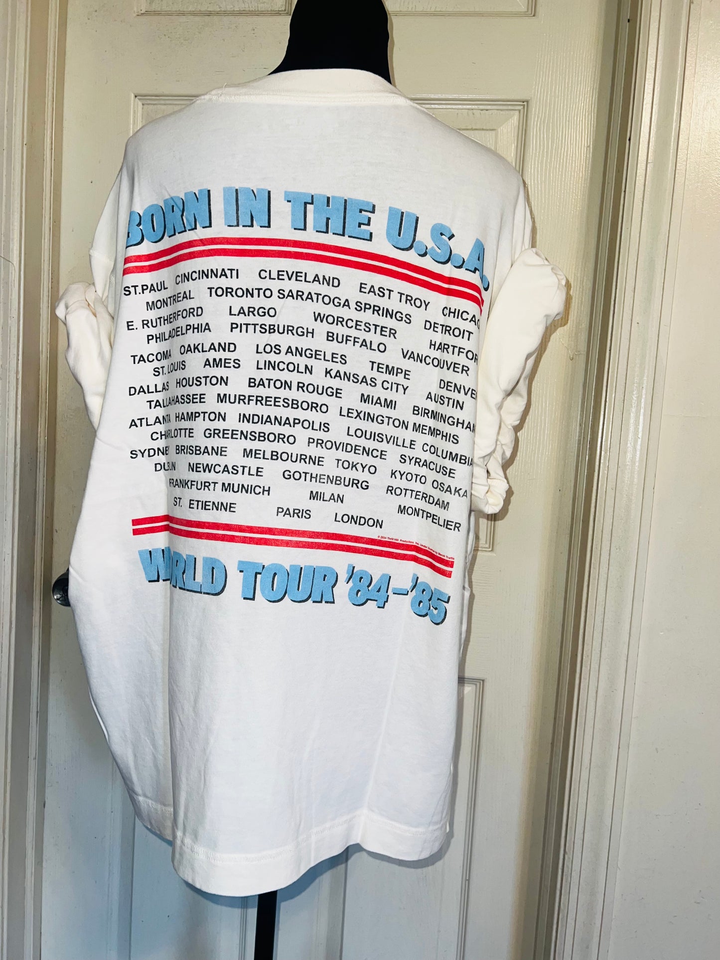 Bruce Springsteen and the Street Band Double Sided Oversized Distressed Tee