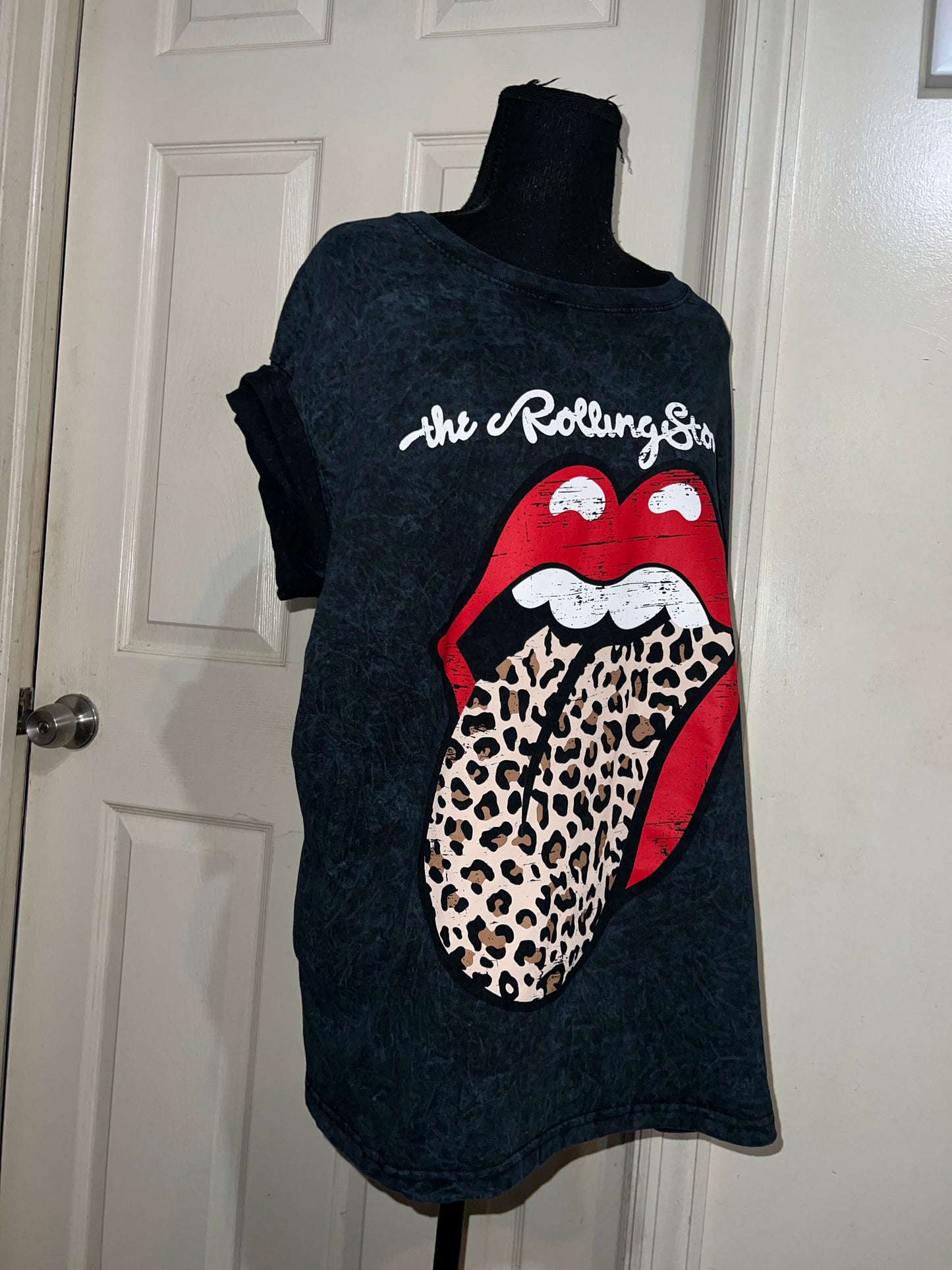 The Rolling Stones Cheetah Oversized Distressed Tee