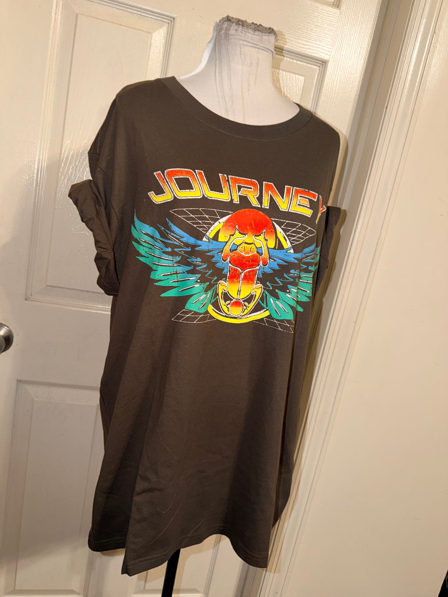 Journey Double Sided Oversized Distressed Tee