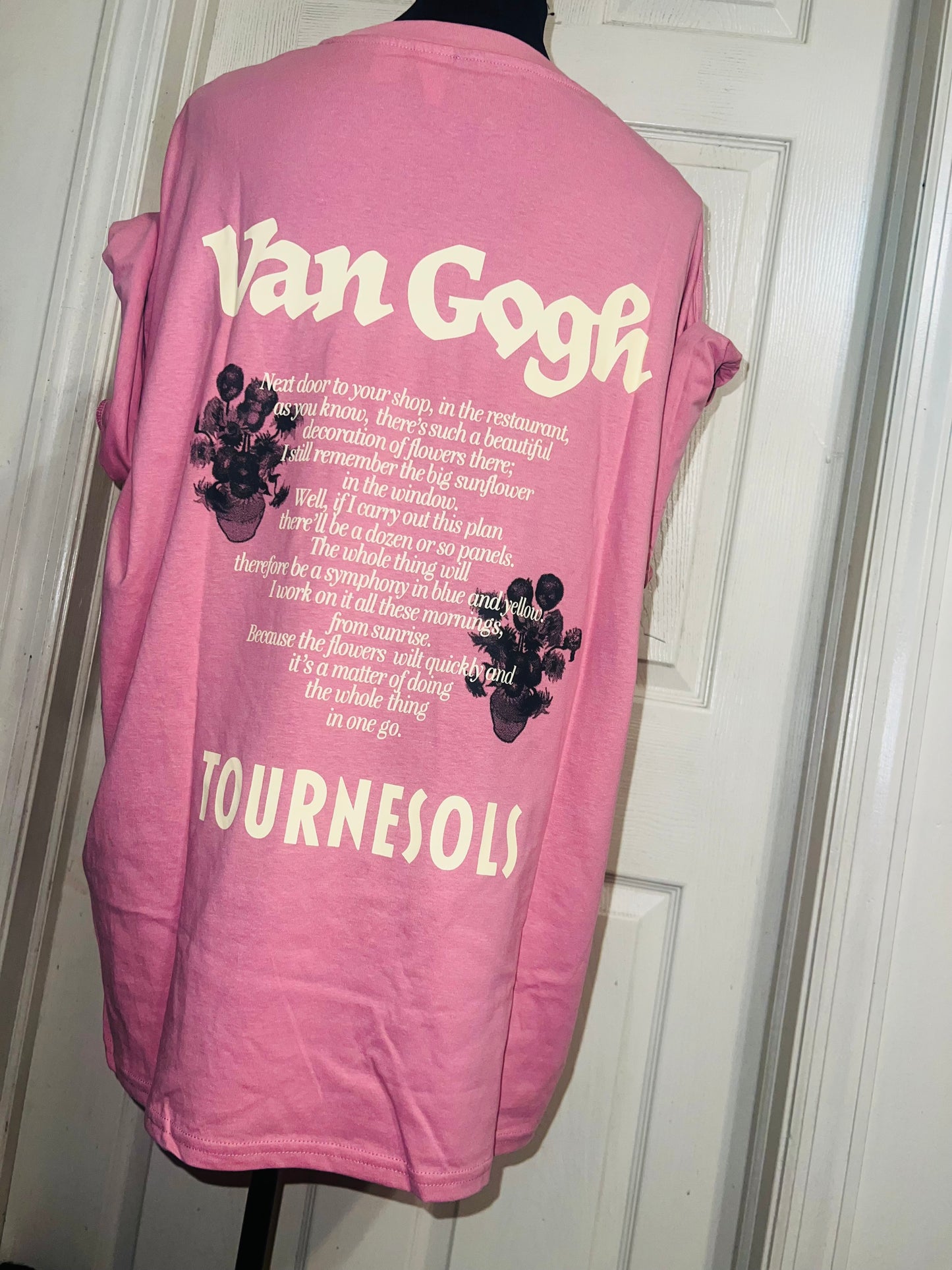 Vincent Van Gogh Double Sided Oversized Distressed Tee