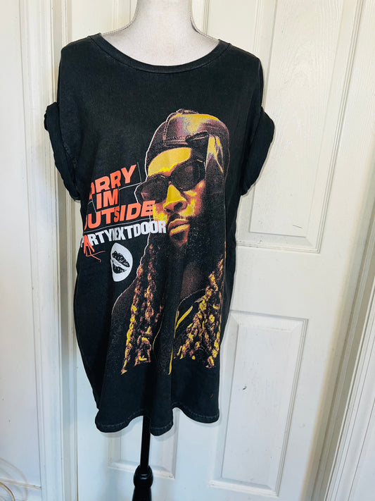 PartyNextDoor Oversized Distressed Tee