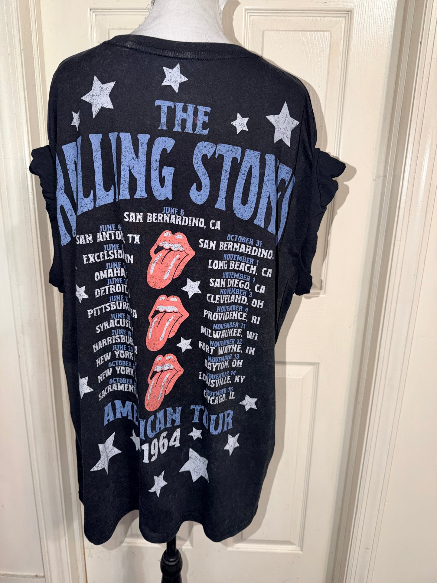 The Rolling Stones Double Sided Oversized Distressed Tee