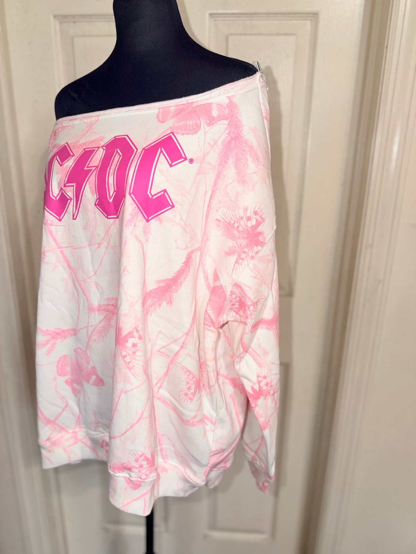 AC/DC OFTS Oversized Distressed Sweatshirt