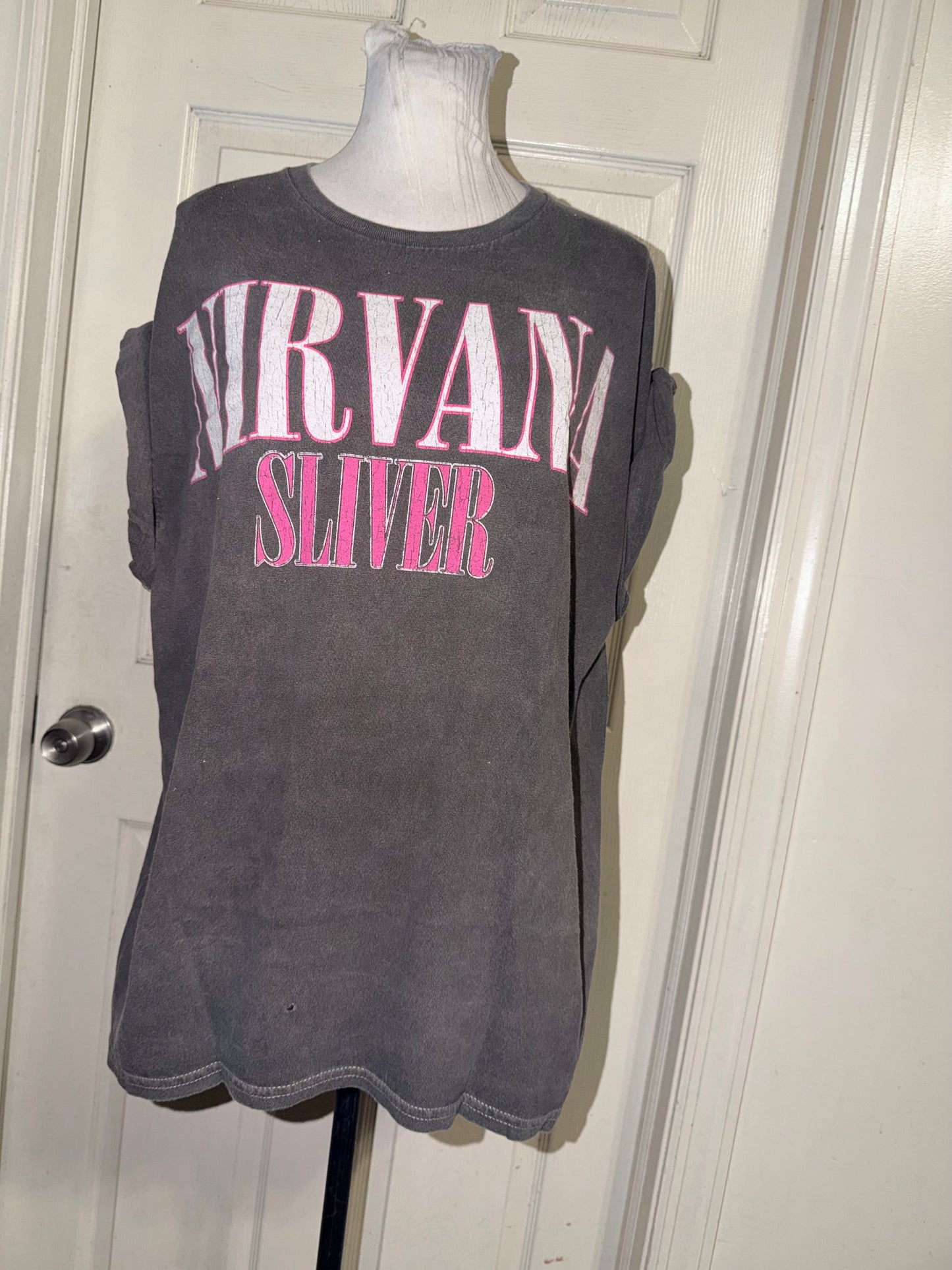 Nirvana Double Sided Oversized Distressed Tee (Copy)
