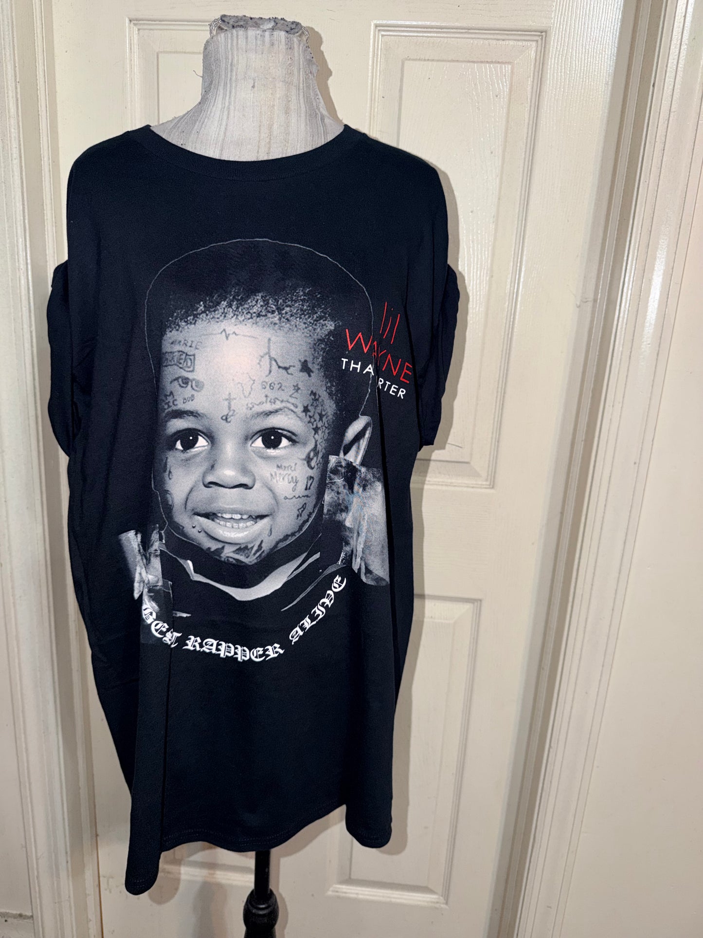 Lil Wayne Double Sided Oversized Distressed Tee