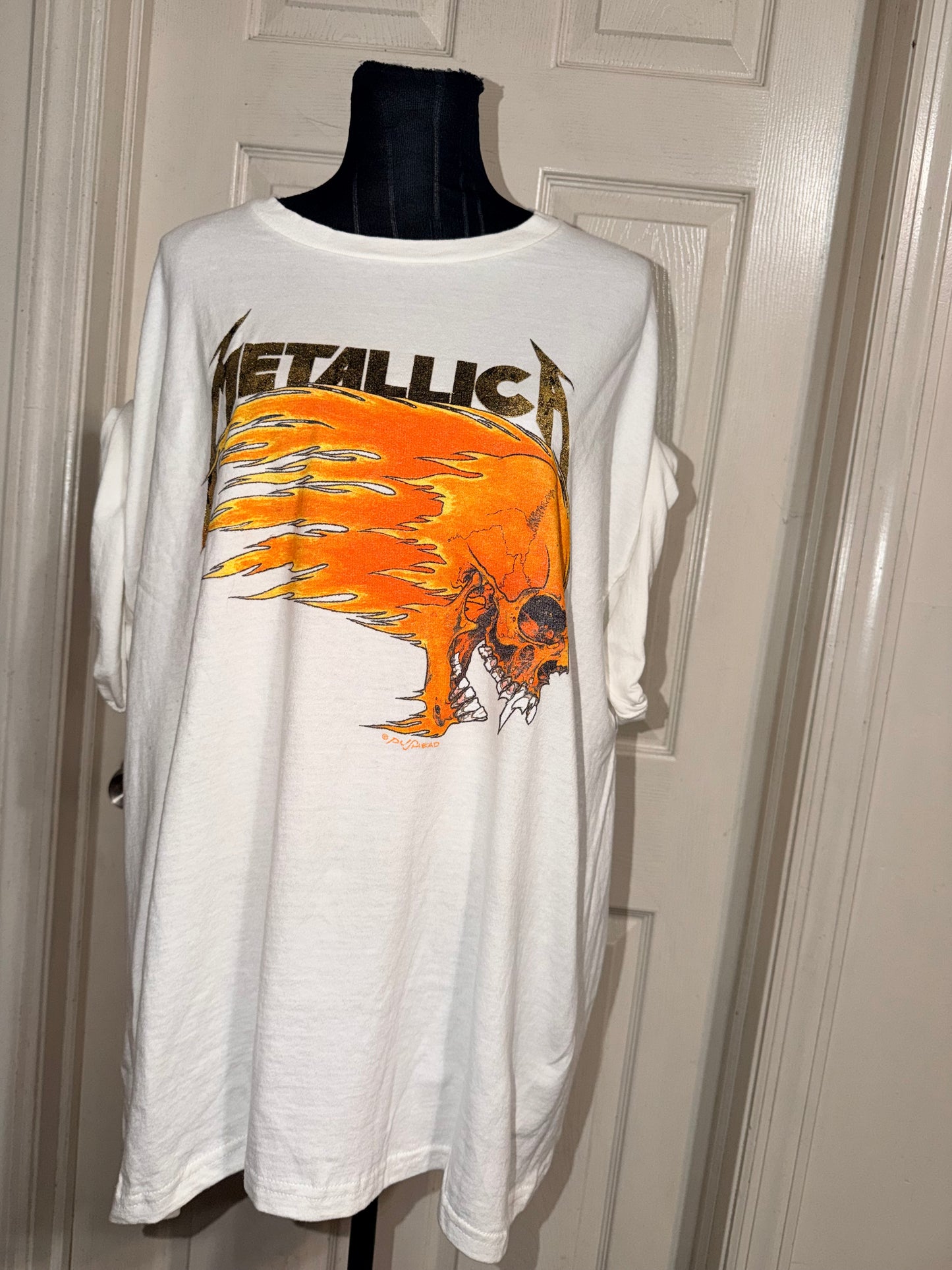 Metallica Double Sided Oversized Distressed Tee