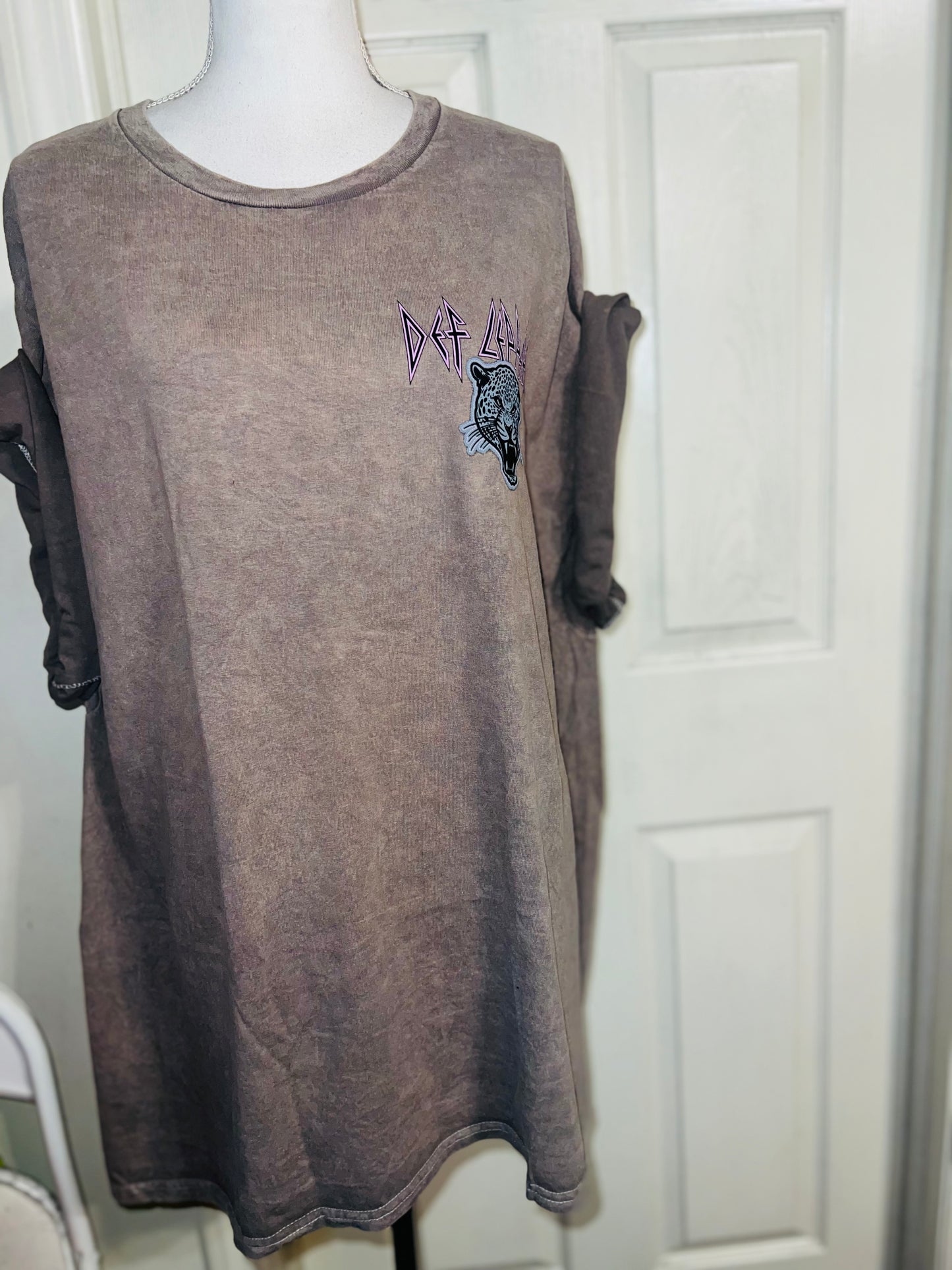 Def Leppard Double Sided Oversized Distressed Tee